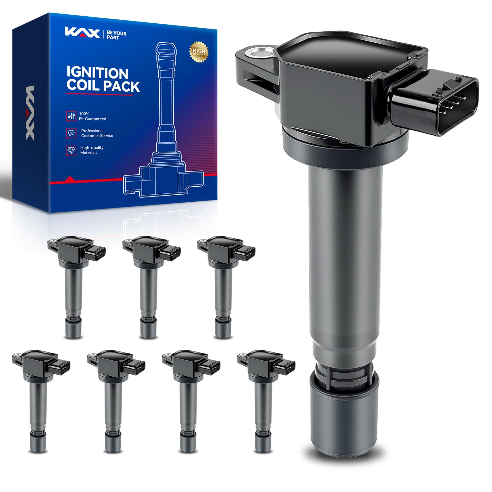 KAX UF574 Ignition Coil 8 Packs Fit for XC90 2005-2011,S80 2007-2010