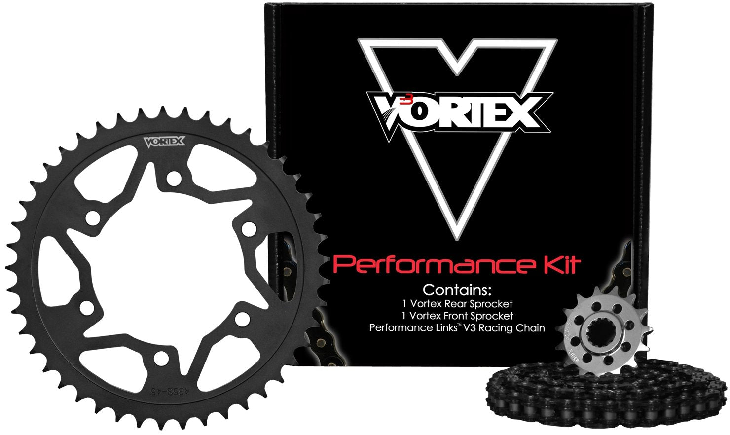 Vortex CK6130 Chain and Sprocket Kit,Black