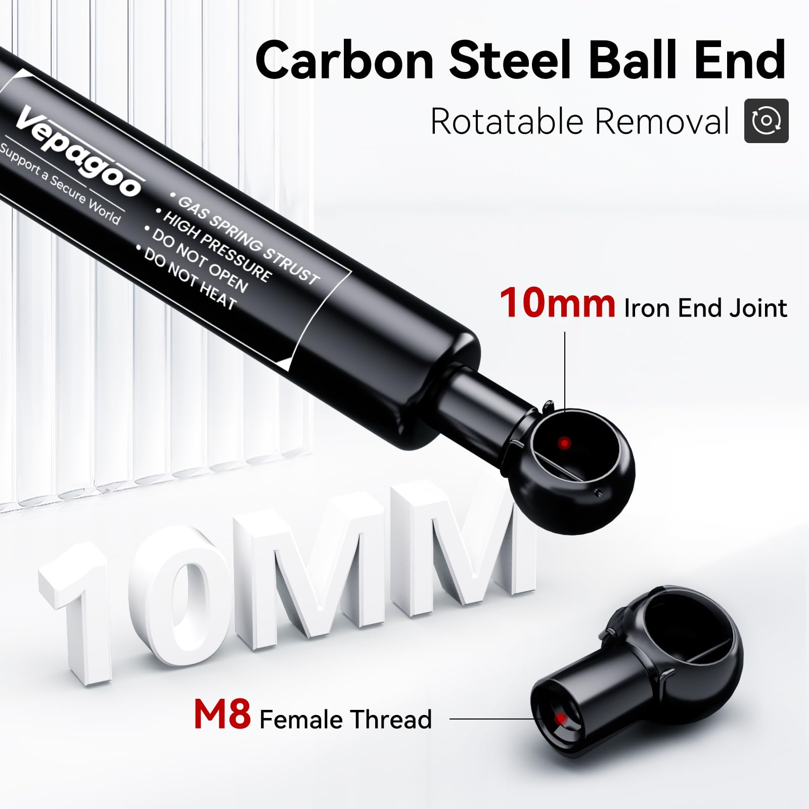 Vepagoo 29 Inch 47Lb/209N Gas Struts Shock Lift Support For Tv Cabinet Shed Window Snowmobile Roof Boat Hatch Trailer Truck Comp