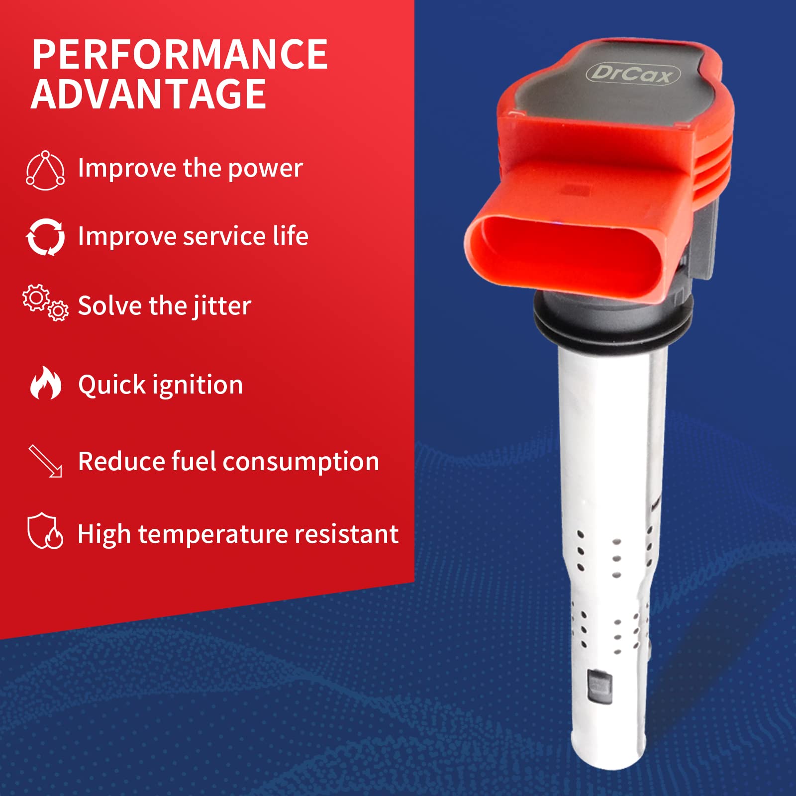 Drcax Oem Ignition Coil Uf529 C1631 Compatible With Volkswagen Golf Passat Cc Tiguan Audi A3 A4 A5 A6 A7 A8 Q5 Q7 R8 S4 S5 Tt Mk