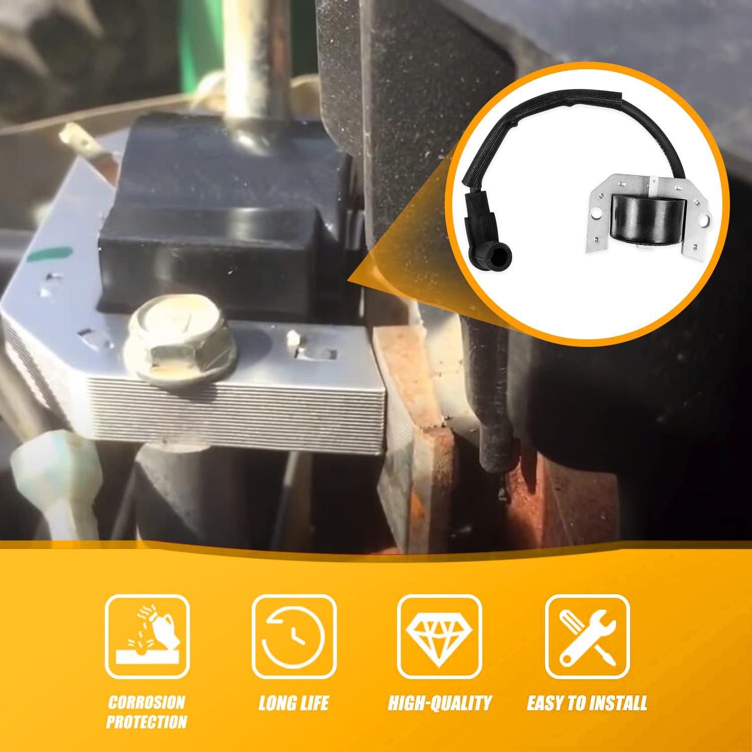 Ransoto 21171-7034 21171-7001 Ignition Coils Compatible With Kawasaki Fh381V Fh430V Fh480V Fh541V Fh601D Fh680D Fh721D Engines J