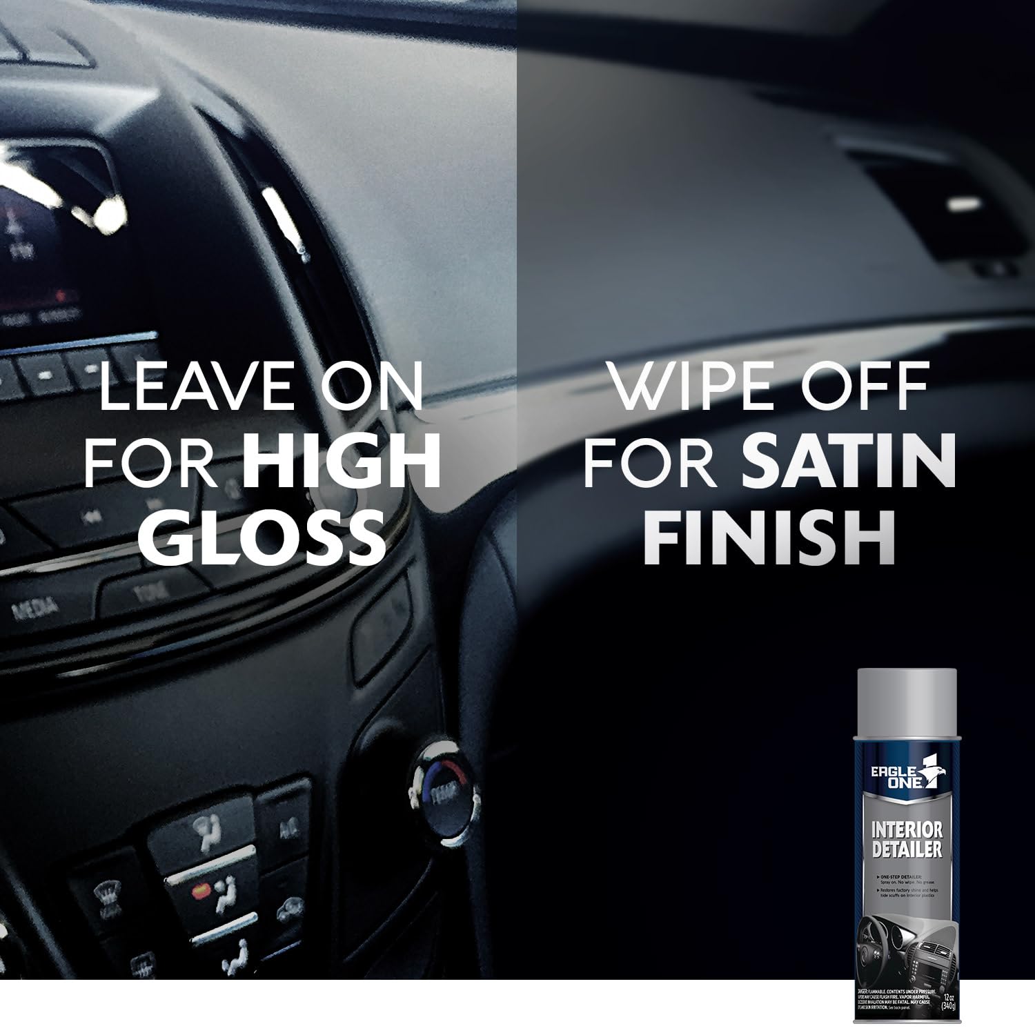 Eagle One Car Interior Detailer, One Step Detailer Spray For Cars, Trucks, 12 Oz
