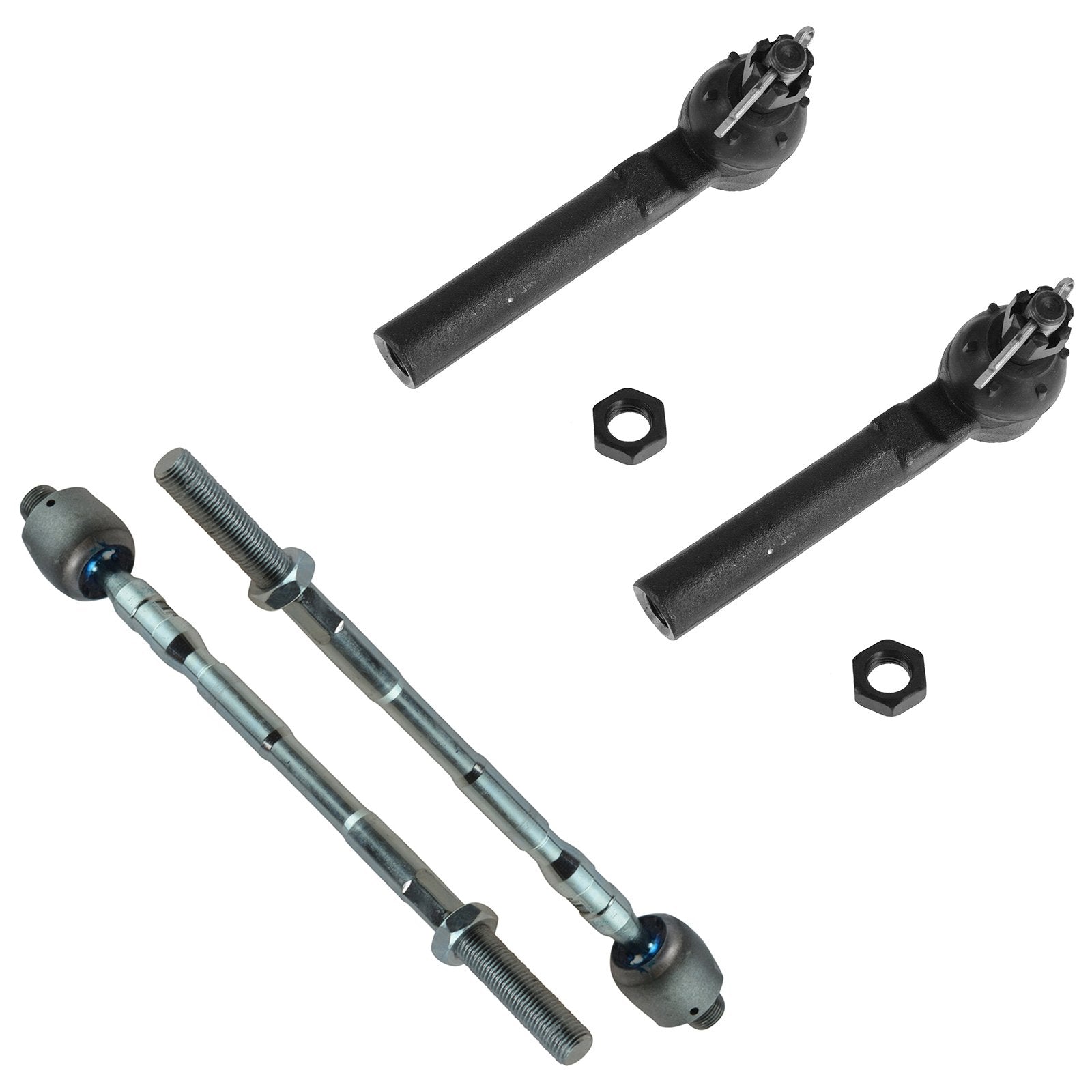 Trq Front Inner And Outer Tie Rod Set Compatible With 2005-2009 Subaru Legacy Outback