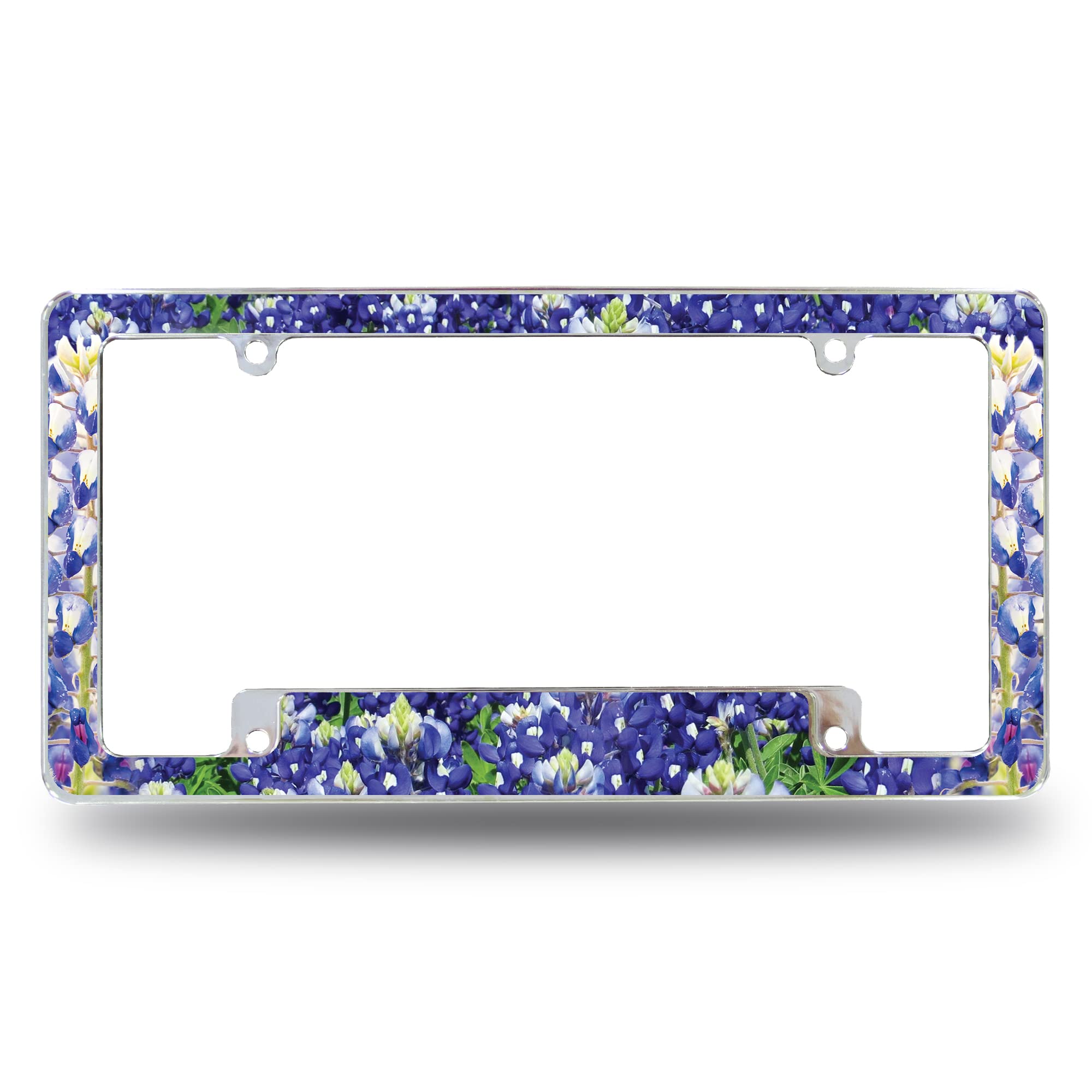 Rico Industries Bluebonnets All Over Automotive License Plate Frame for Car/Truck/SUV (12 x 6)
