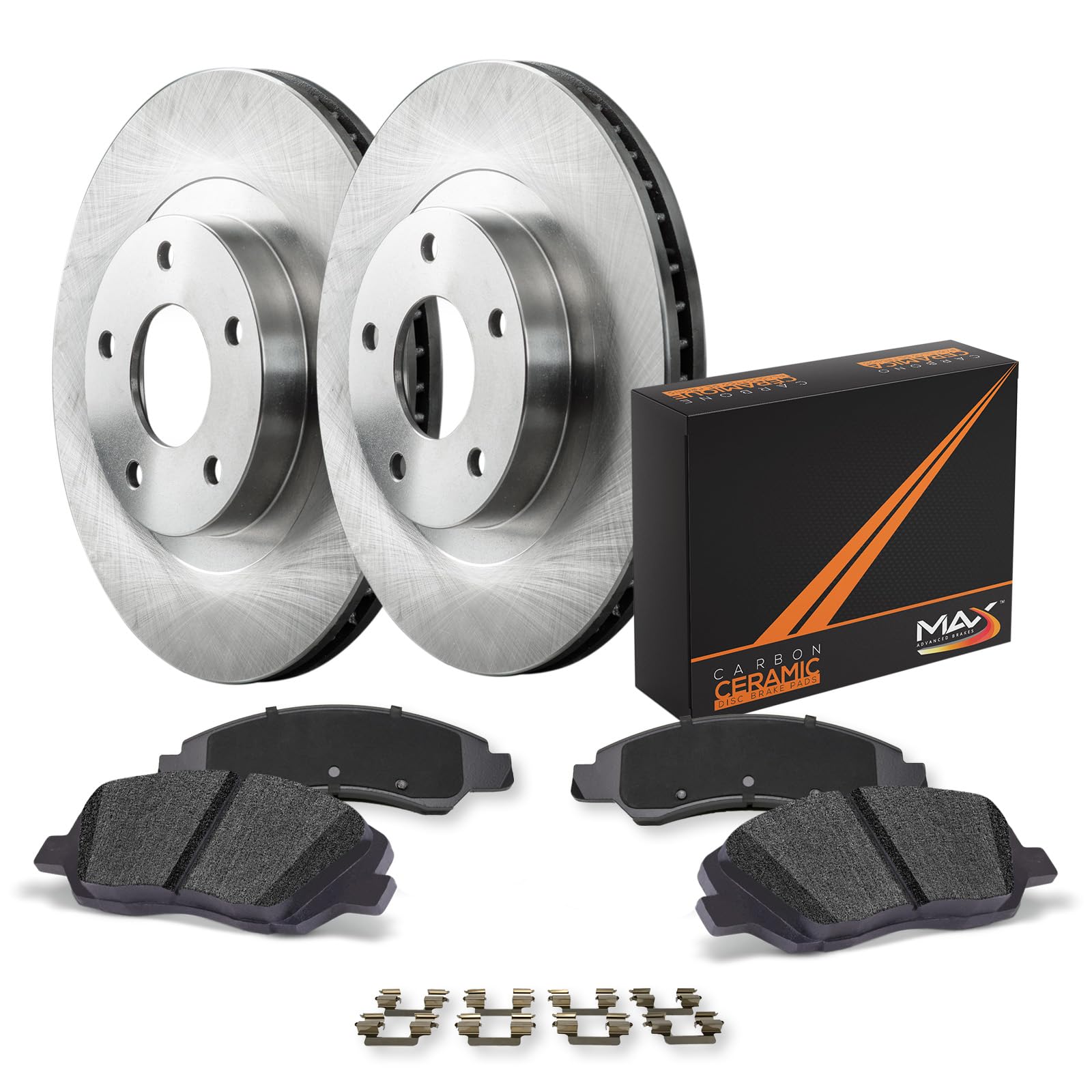 Max Advanced Brakes Rear Brake Kit For 2010 2011 2012 Lexus Hs250H 2006-2011 12 13 14 15 16 17 18 Toyota Rav4 Replacement Premium Oe Disc Brake Rotors And Ceramic Brake Pads