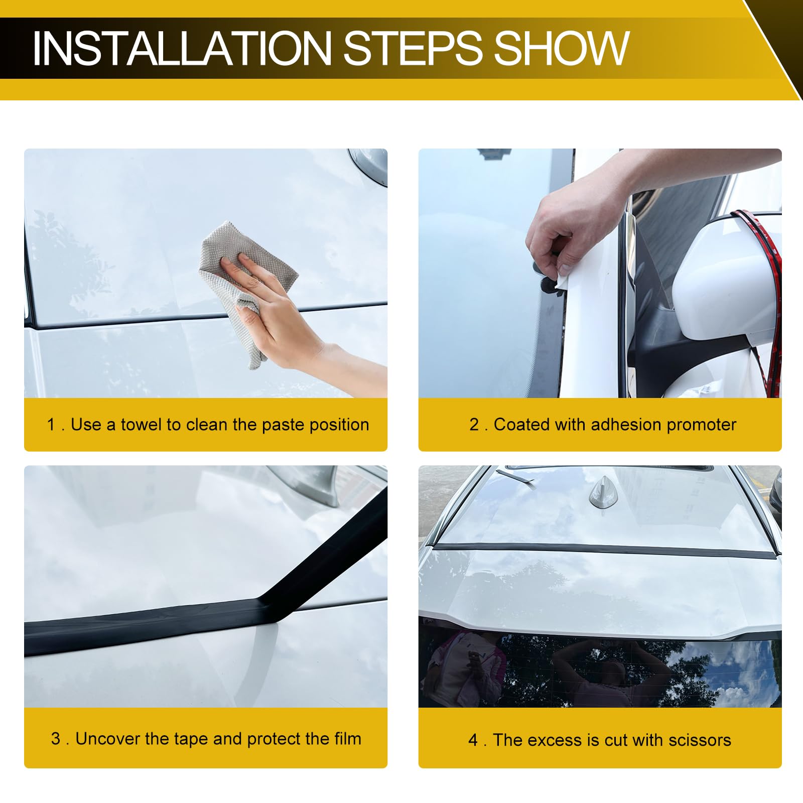 19.68 Windshield Rubber Seal Car Weather Stripping Trim T Shape Sealing Strip for Car Front Rear Windshield, Molding,Tailgate Ad