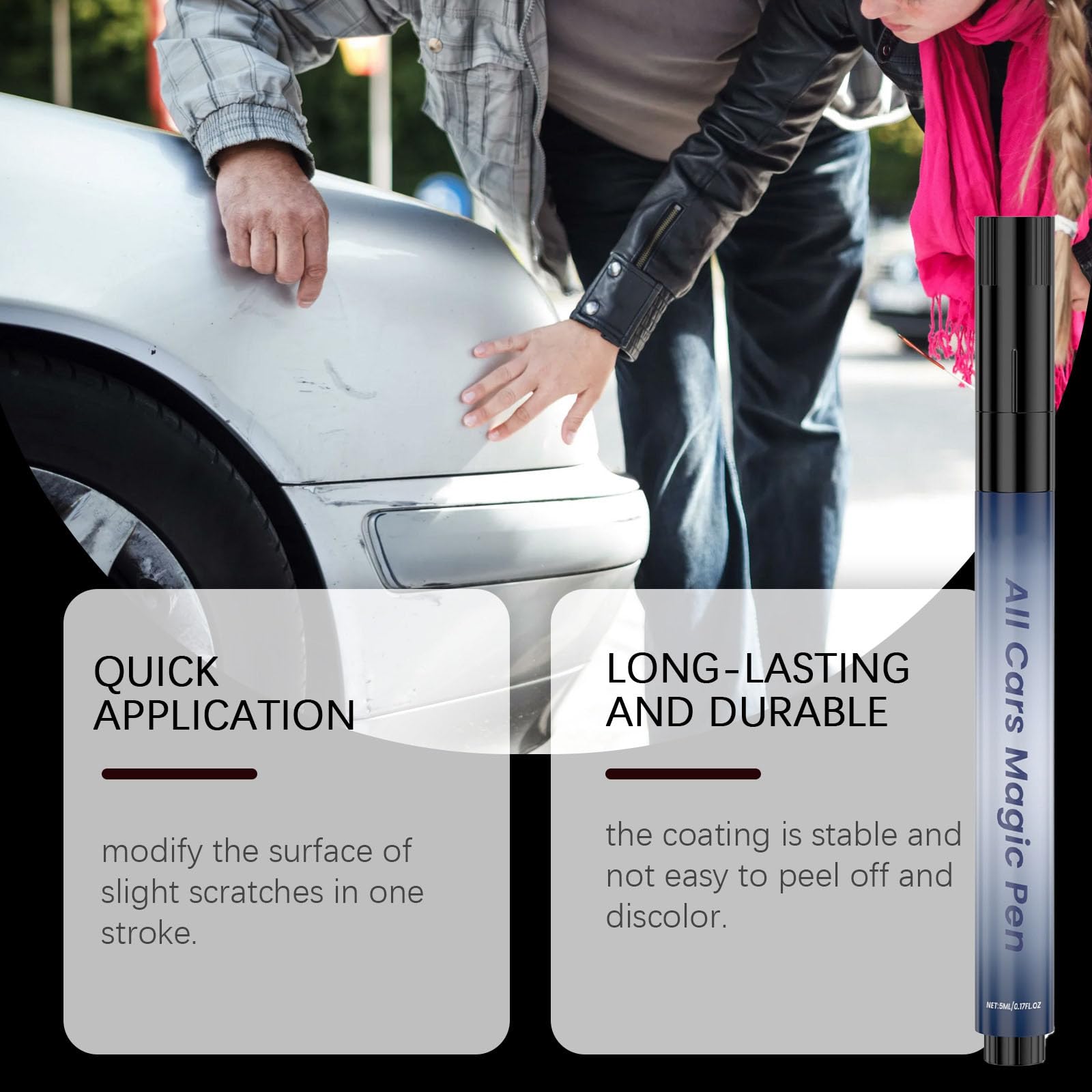 All Cars Magic Pen,Car Scratch Repair Pen Set, Magic Car Scratch Removal Pen,Quick Fix for Scratches and Paint Damage,Fits All C