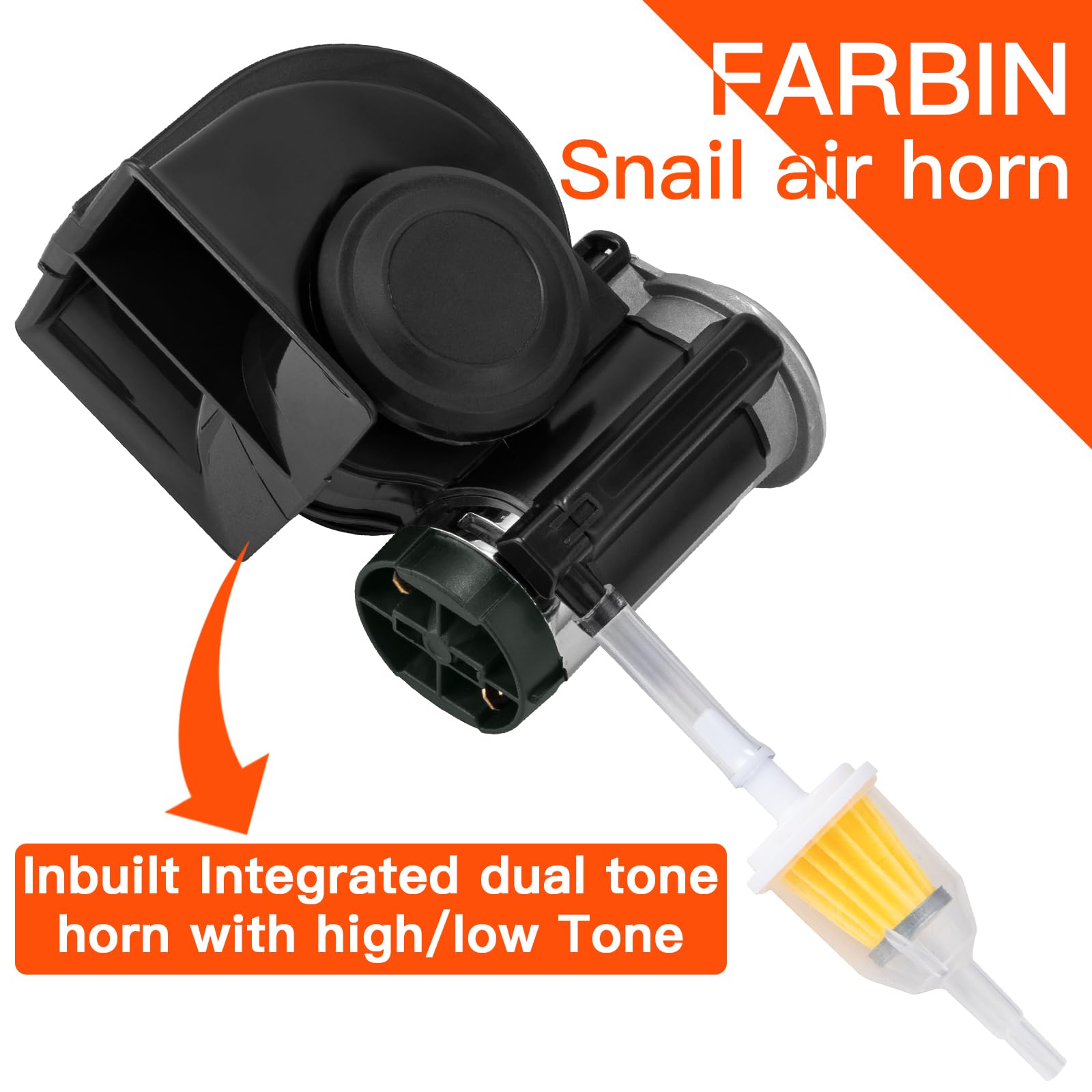 Farbin 24V Air Horn With Compressor 24 Volt Train Horn For Trucks Super Loud Car Horn With Wiring Harness
