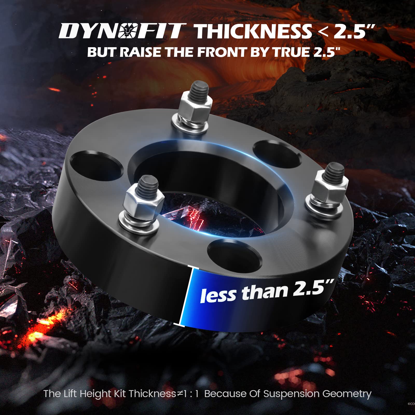 Dynofit 2.5 In Front Leveling Lift Kits For 2004-2023 F150 Xlt Fx4 Lariat Etc 4X4 2Wd, 2.5'' Raise F-150 Strut Spacers 4Wd 2Wd,