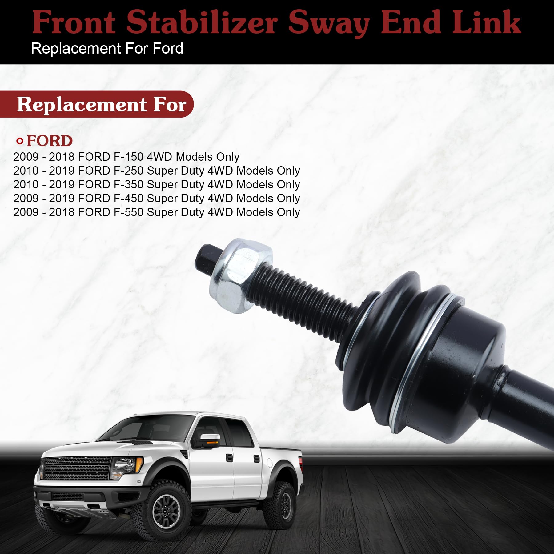 Stiueoav K750362 Sway Bar Link - Front Stabilizer End Link Compatible With 2009-2018 Ford F-150?2010-2019 Ford F-250/F-350/F-450