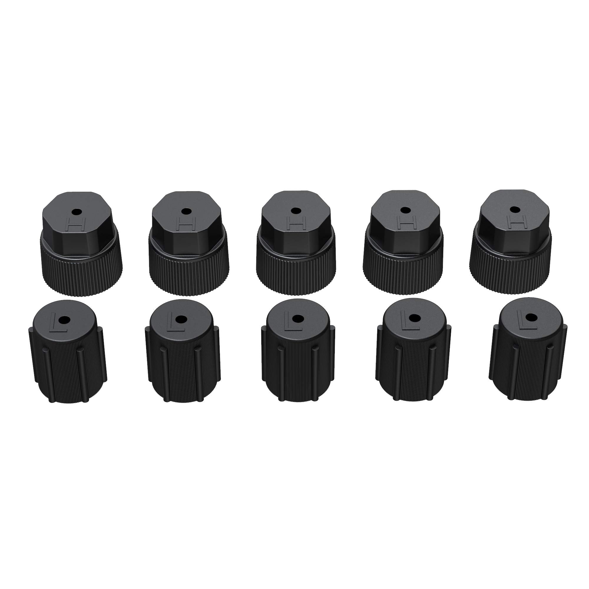 Basiker 10Pcs R134A Ac Valve Caps Kit 13Mm & 16Mm Air Conditioning System A C Charging Port Caps For Most Common Cars
