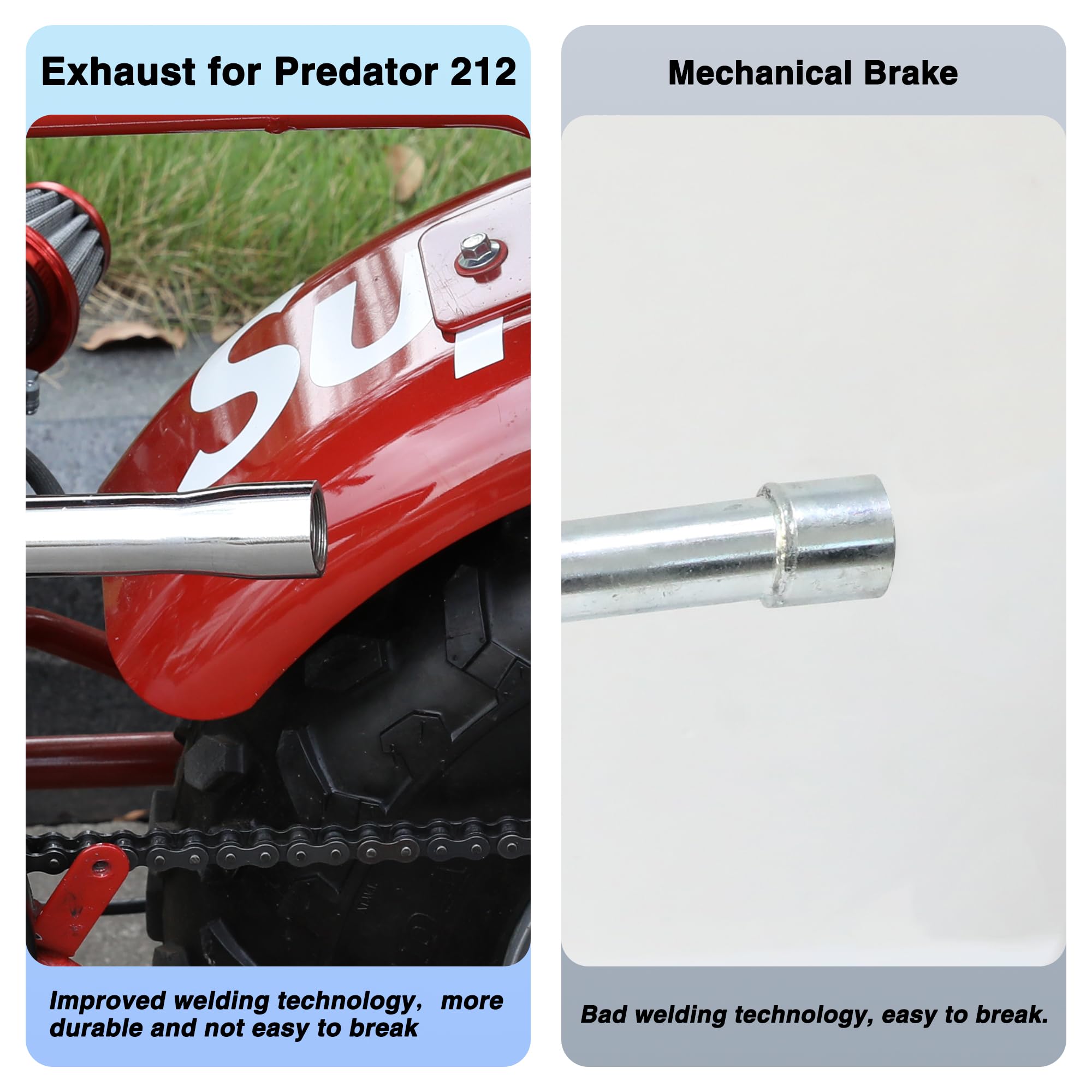 Yoxufa 212Cc Exhaust Pipe Header Replacement For Predator 212Cc 224Cc 196Cc Coleman Ct200U Ct200U-Ex Bt200X Baja Warrior Massimo