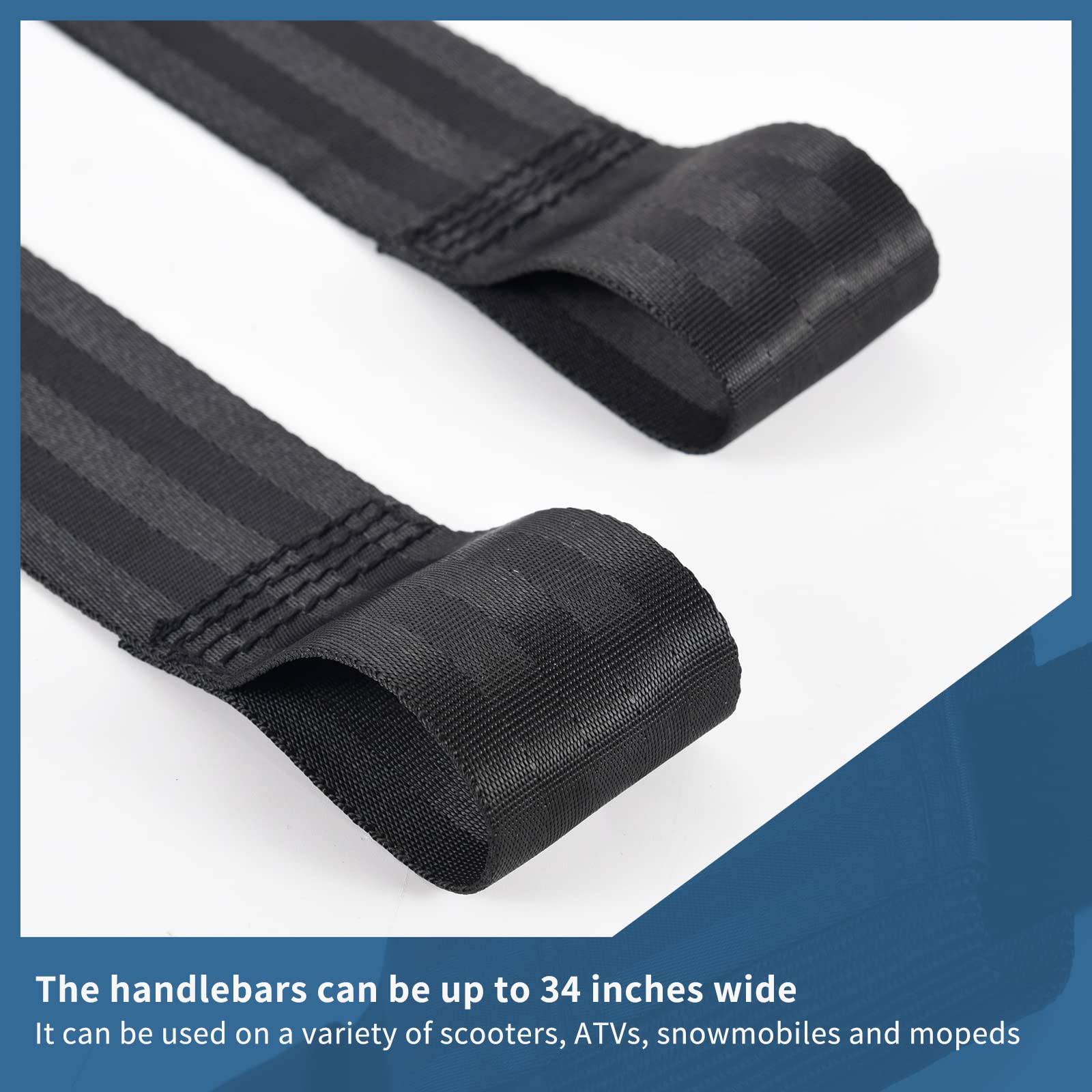 Bar Harness Motorcycle Tie Down Straps, Soft Loop Tie Down Straps Hauling Secure For Motorcycle Handlebar Trailer, Dirt Bike, Scooter