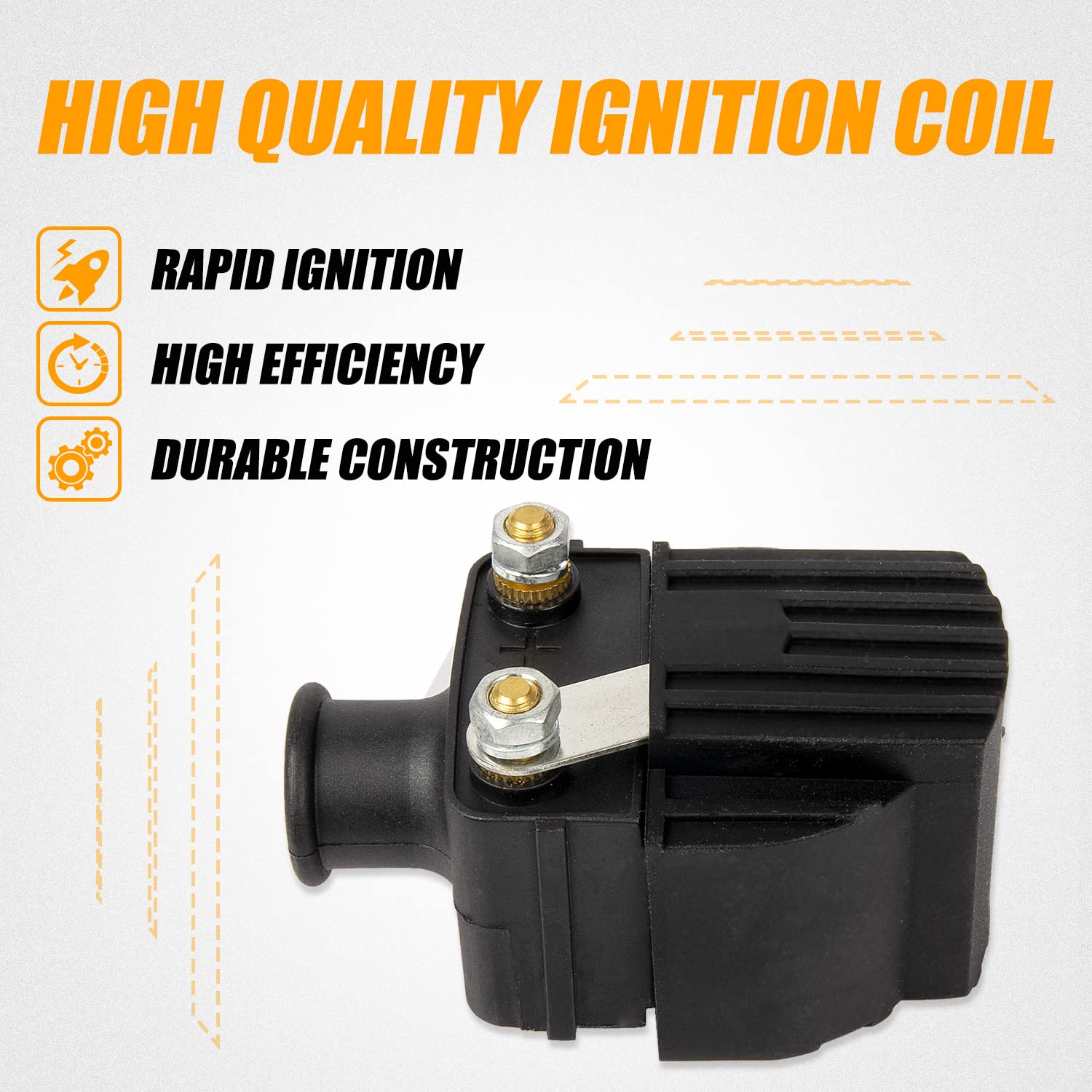 Ransoto 2Pcs 18-5186 Ignition Coil Compatible With Mercury & Mariner Outboard Boat 6-125Hp 140Hp V135 V150 210Cc Chrysler Force