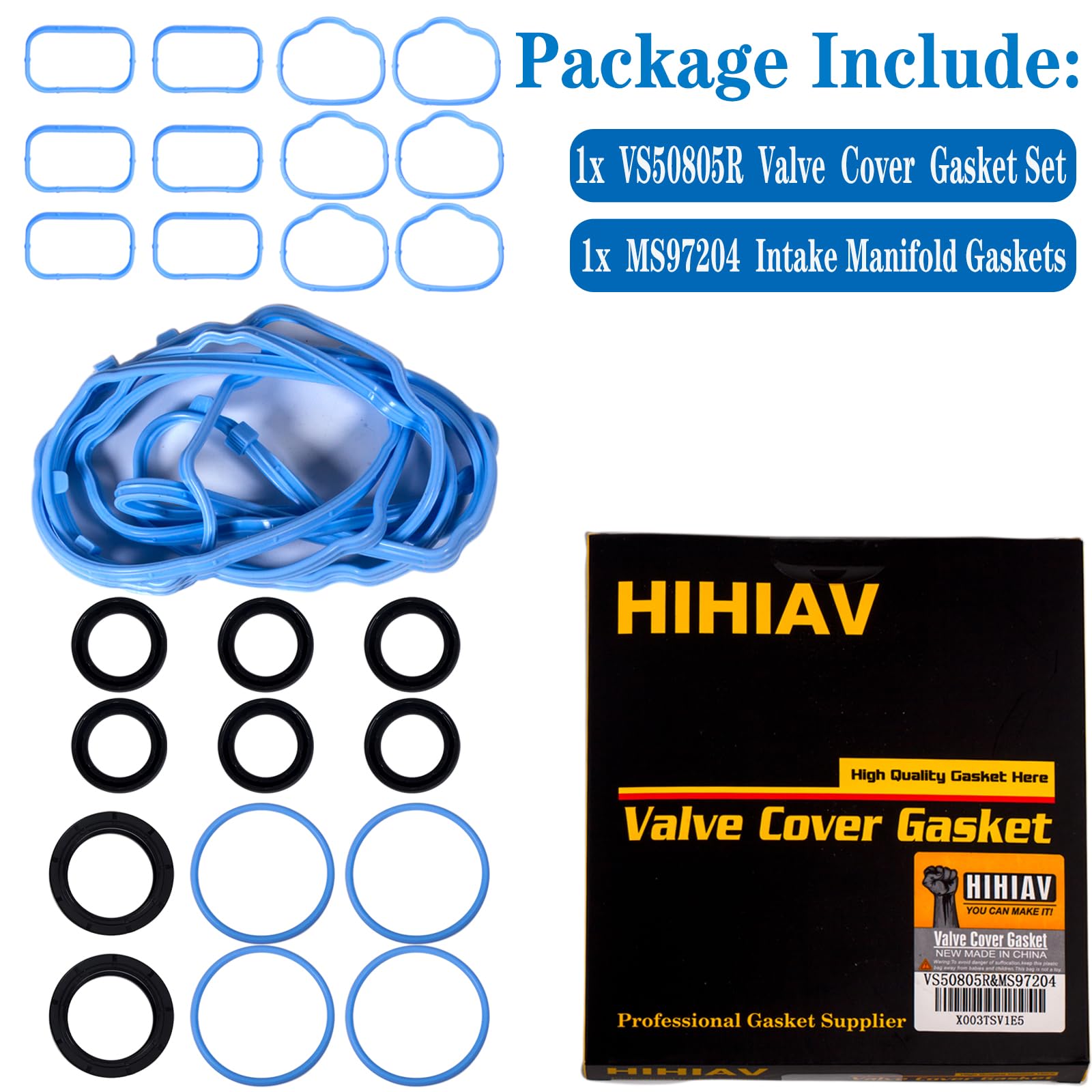 Vs50805R For Dodge Charger Challenger Valve Cover Gasket Seal &Ms97204 Intake Manifold Gasket 3.6L 2011-2022,Chrysler 200 300,Du