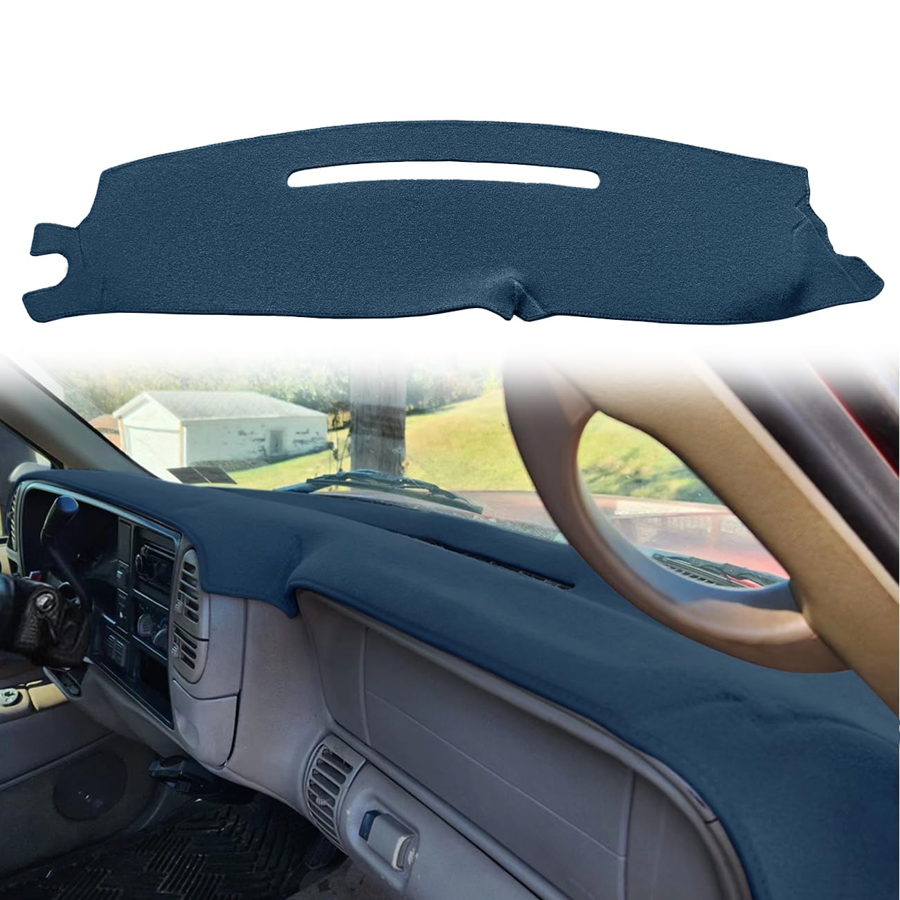 Yiz Dash Cover Mat Fit For 1997-2000 Chevy Chevrolet Silverado/Gmc C1500 C2500 C3500 K1500 K2500 K3500, 1997-99 Gmc Yukon/Chevy