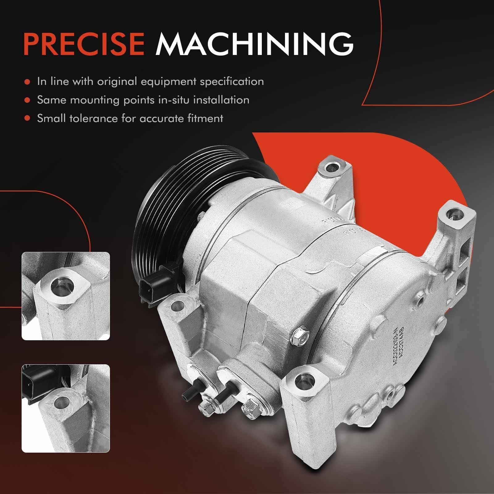 A-Premium Air Conditioner AC Compressor with Clutch for Jeep Wrangler 3.6L 2012-2017, Rams 1500, HCC-RS18 Compressor