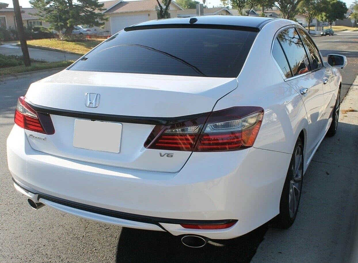 SlickMod Gloss Black Chrome Delete Vinyl Overlay Full Kit for 2016-2017 Honda Accord Sedan Trunk Trim & Diffuser