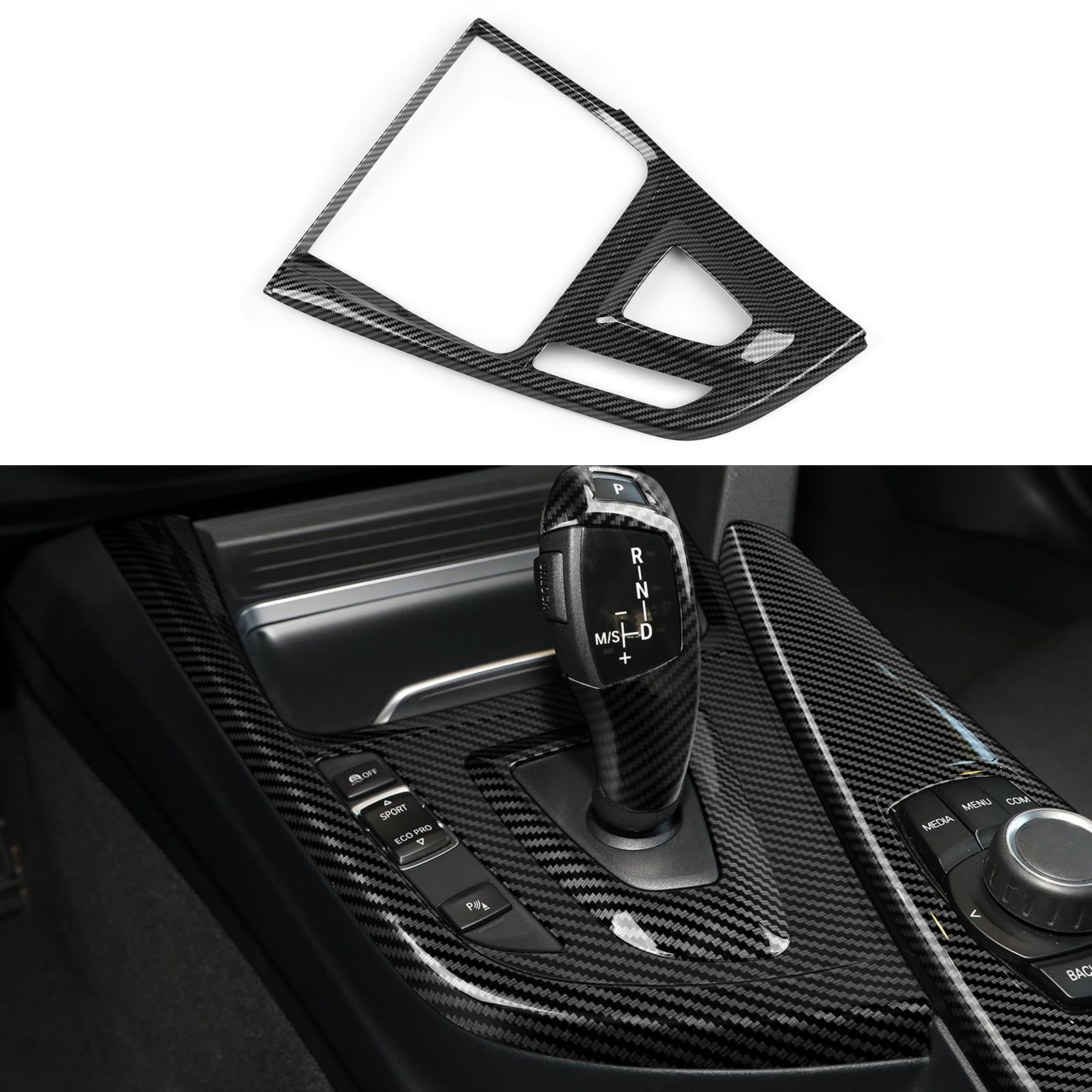 Car Trim Gear Shift Cover Carbon Style Abs Decal Trim Fits For Bmw F30 F31 F34 3Gt F32 F33 F36 3 4 Series Accessories, 2012-2019 - 330E Not Fit