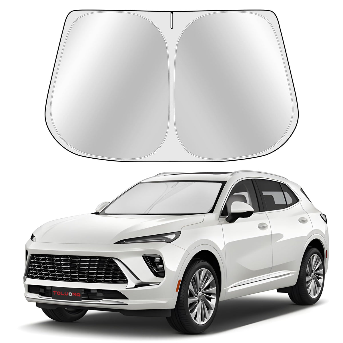 Toluoma Custom Fit Windshield Sun Shade For Buick Envision 2021-2025 - Full Coverage, 210T Reflective Fabric, Double-Layer Desig
