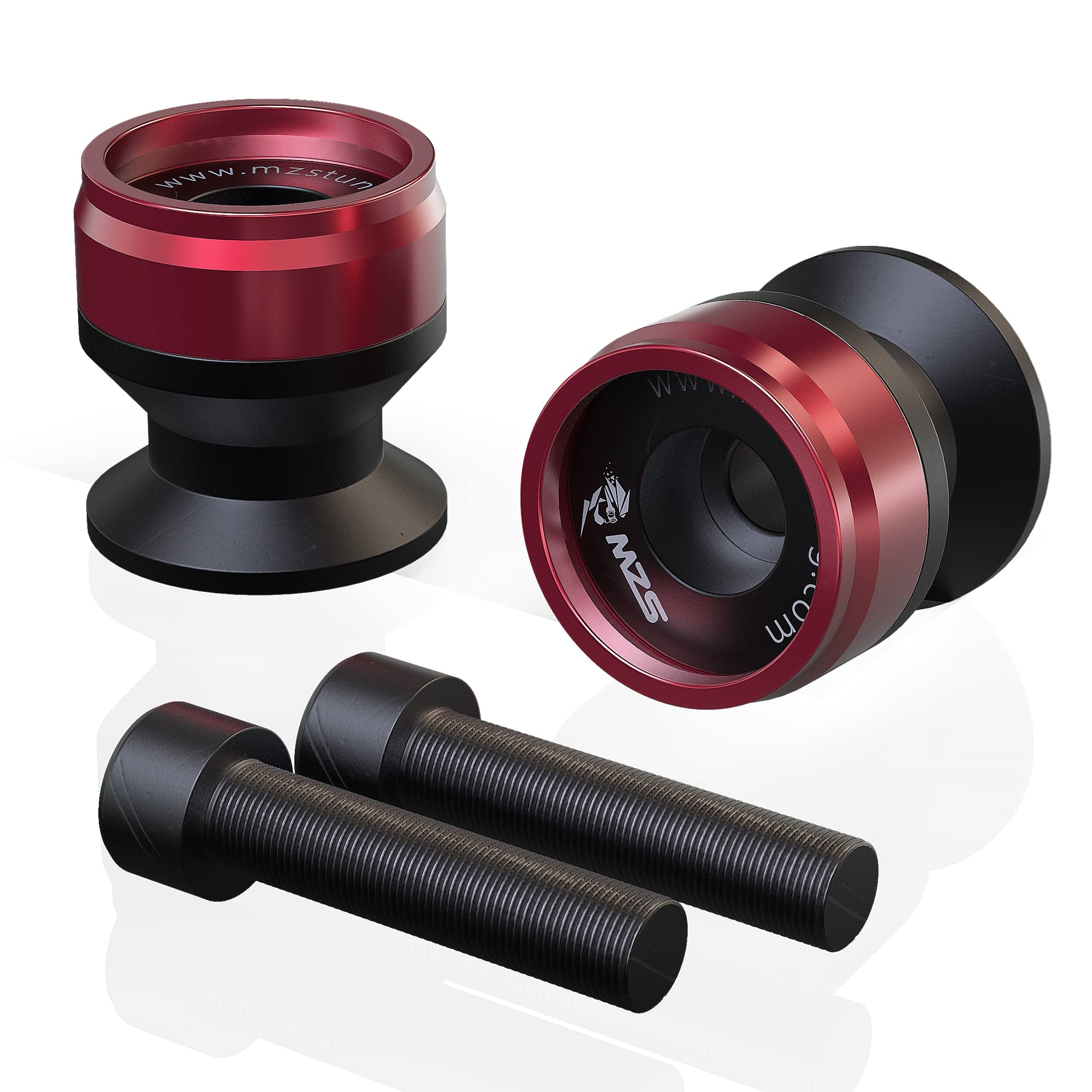 Mzs 6Mm Swingarm Spools Sliders Stand Cnc Universal M6 Red Compatible With Yzf R7 R1 R3 R6 R6S Yzf600R Fz1 Fz6 Fz6R Fz8 Fj09 Fz0