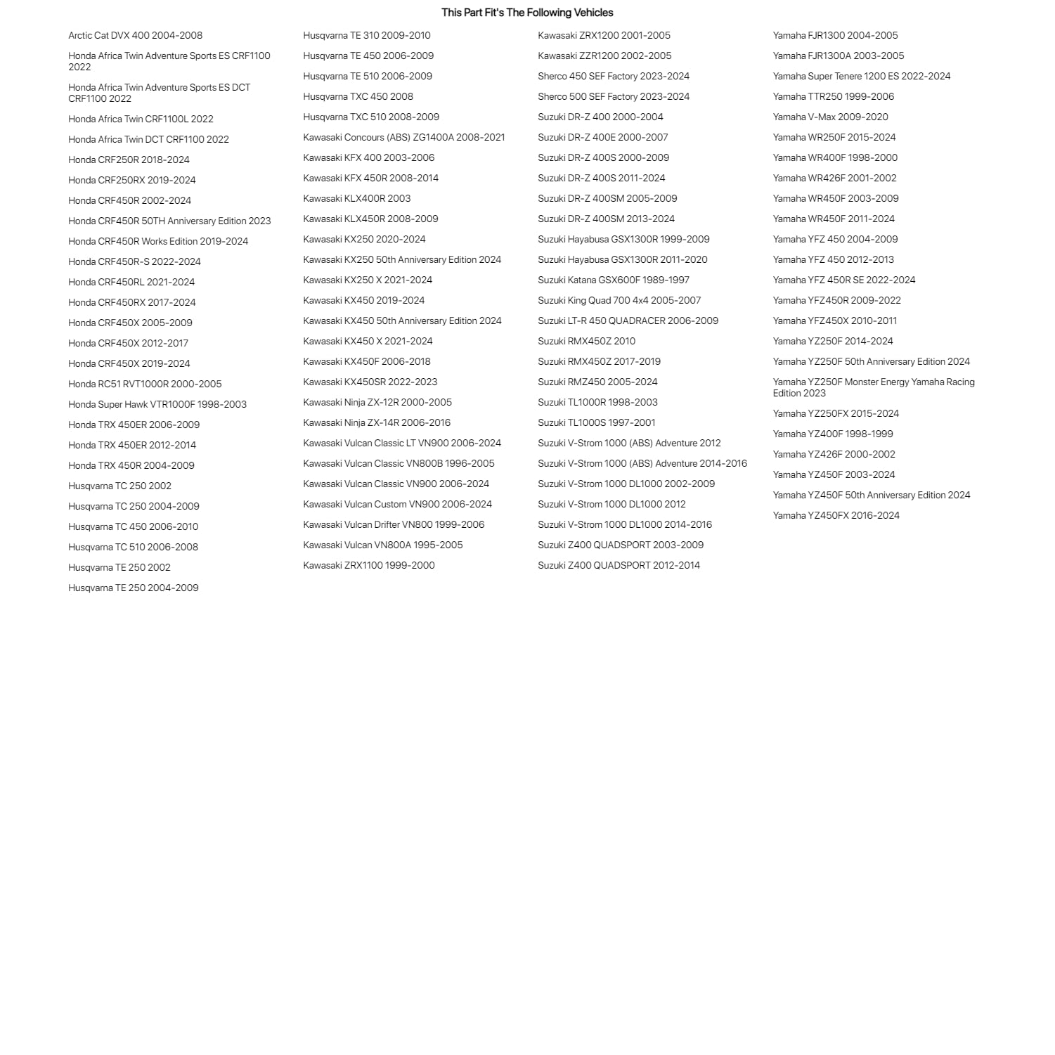 Pro X Valve Shim Kit 9.48Mm Od 1.20-3.50Mm For Suzuki Dr-Z 400 2000-2004