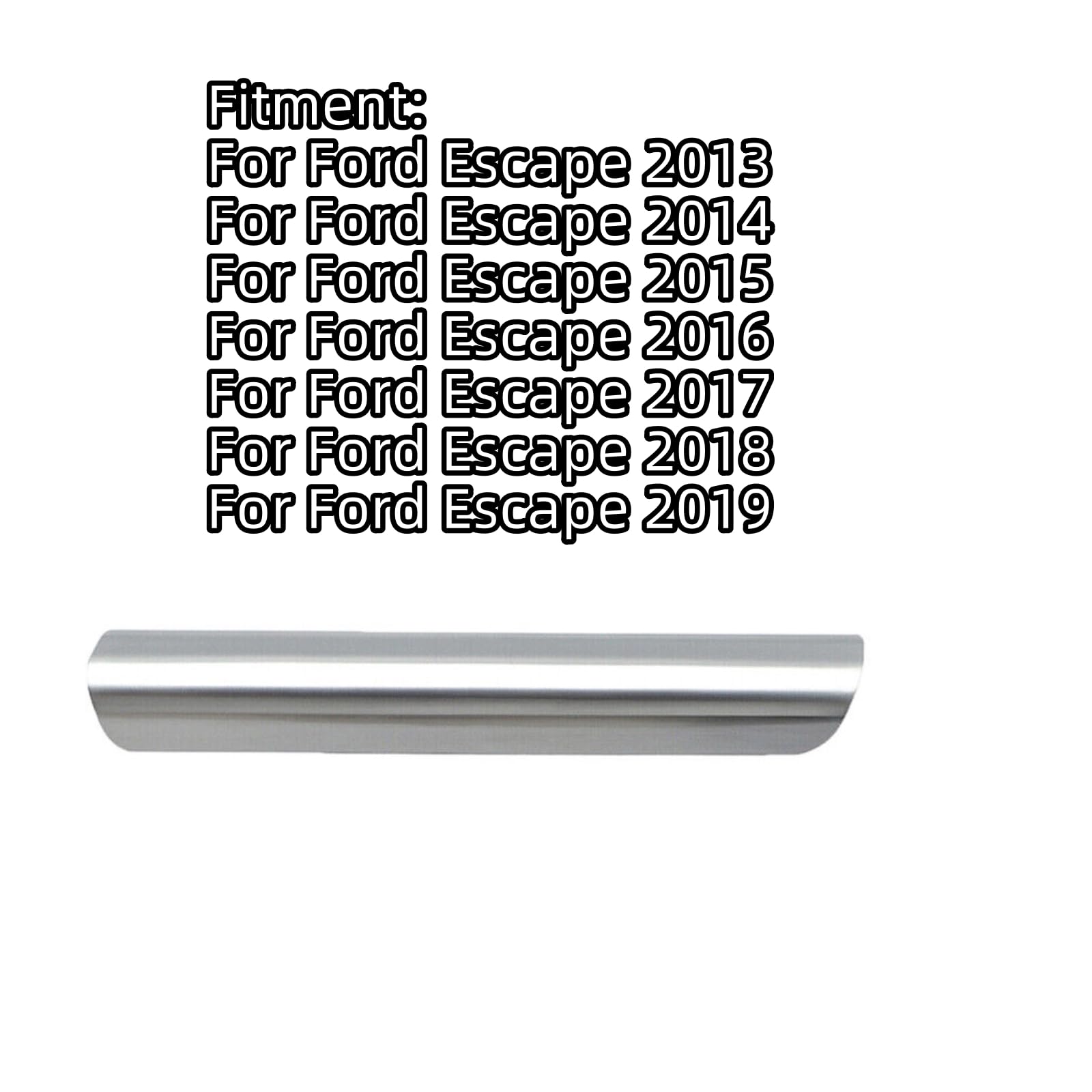 Sosega Silver Plastic Driver Left Side Armrest Door Handle Trim Compatible with Ford Escape 2013-2019 Model CJ5Z-7822621-BA