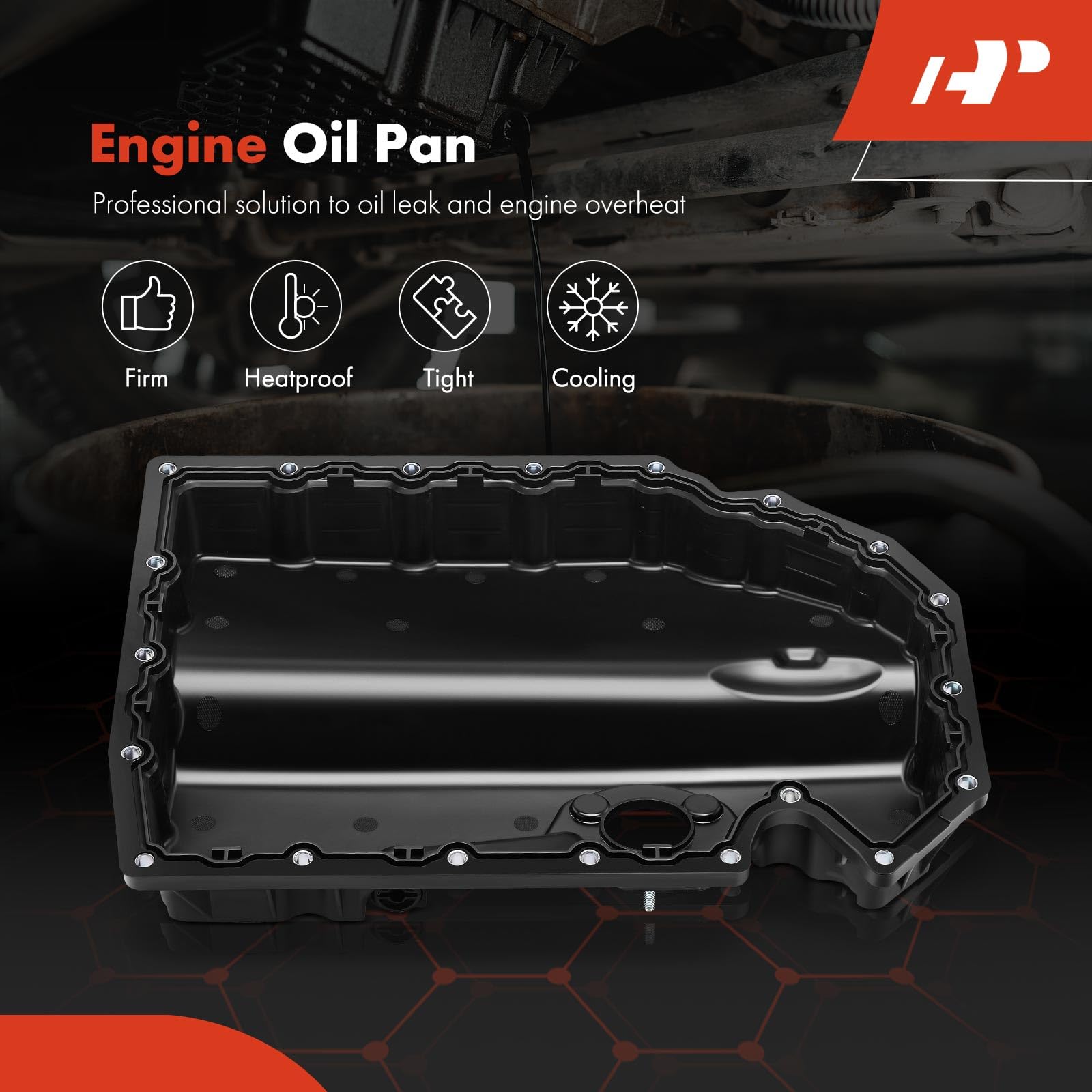 A-Premium Lower Engine Oil Pan Sump with Drain Plug Compatible with Audi A3 2015-2019, S3 2015-2019, TT 2016-2017 & Volkswagen Golf 2015-2018, GTI 2015-2017, Golf Alltrack/Sport Wagen, 1.8L 2.0L Turbo