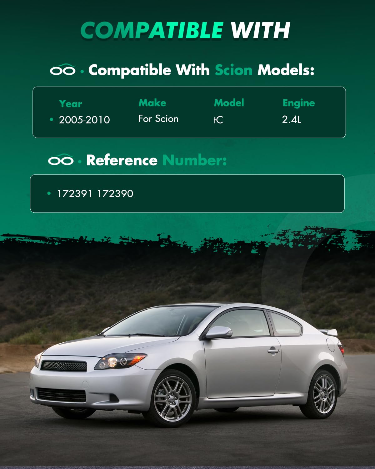 Scitoo 2Pcs Struts And Shocks Complete Assembly For Scion Tc 172391 Shock Absorber