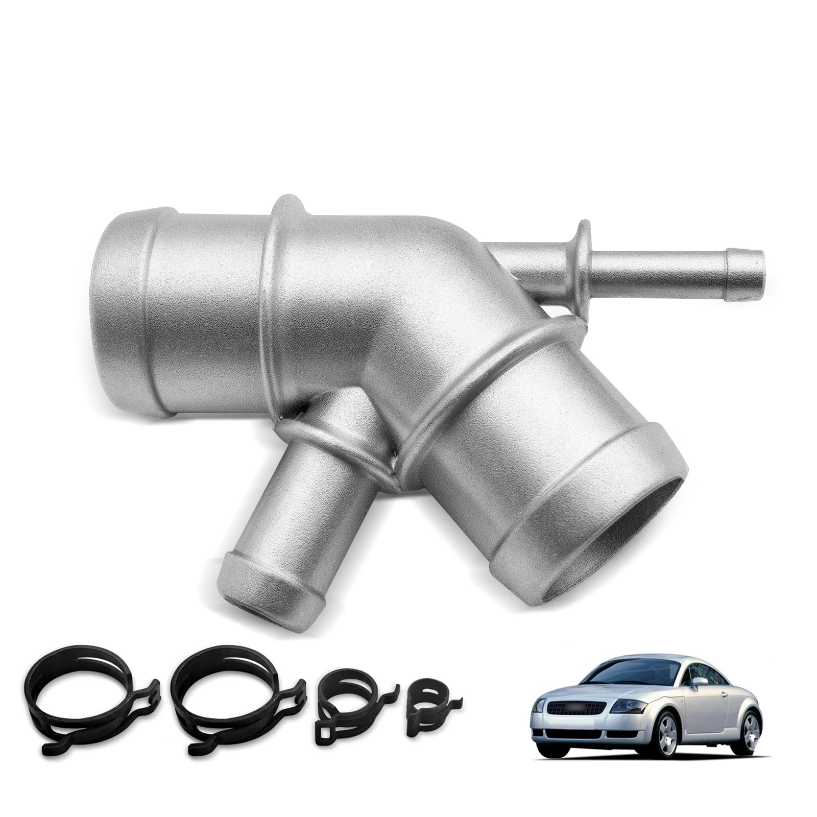 1J0121087C Aluminum Upper Radiator Cooling Coolant Water Distribution Pipe Hose For VW Golf Jetta TT TT Quattro