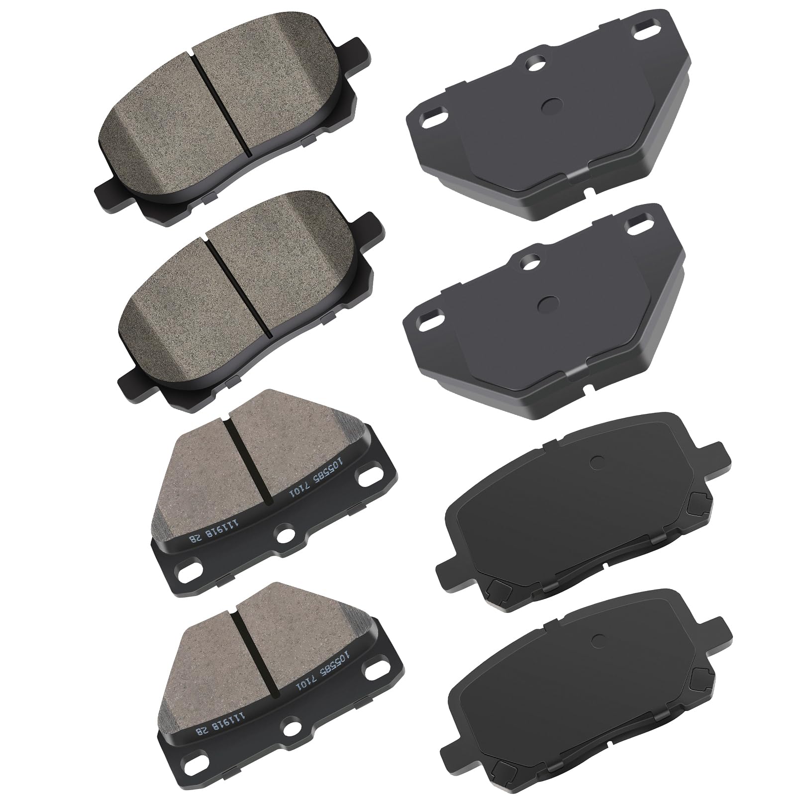 Cciyu D923 D823 Ceramic Front Rear Brake Pad Set Fit For 2003-2006 For Pontiac Vibe,2005-2006 For Toyota Corolla,2003-2007 For T