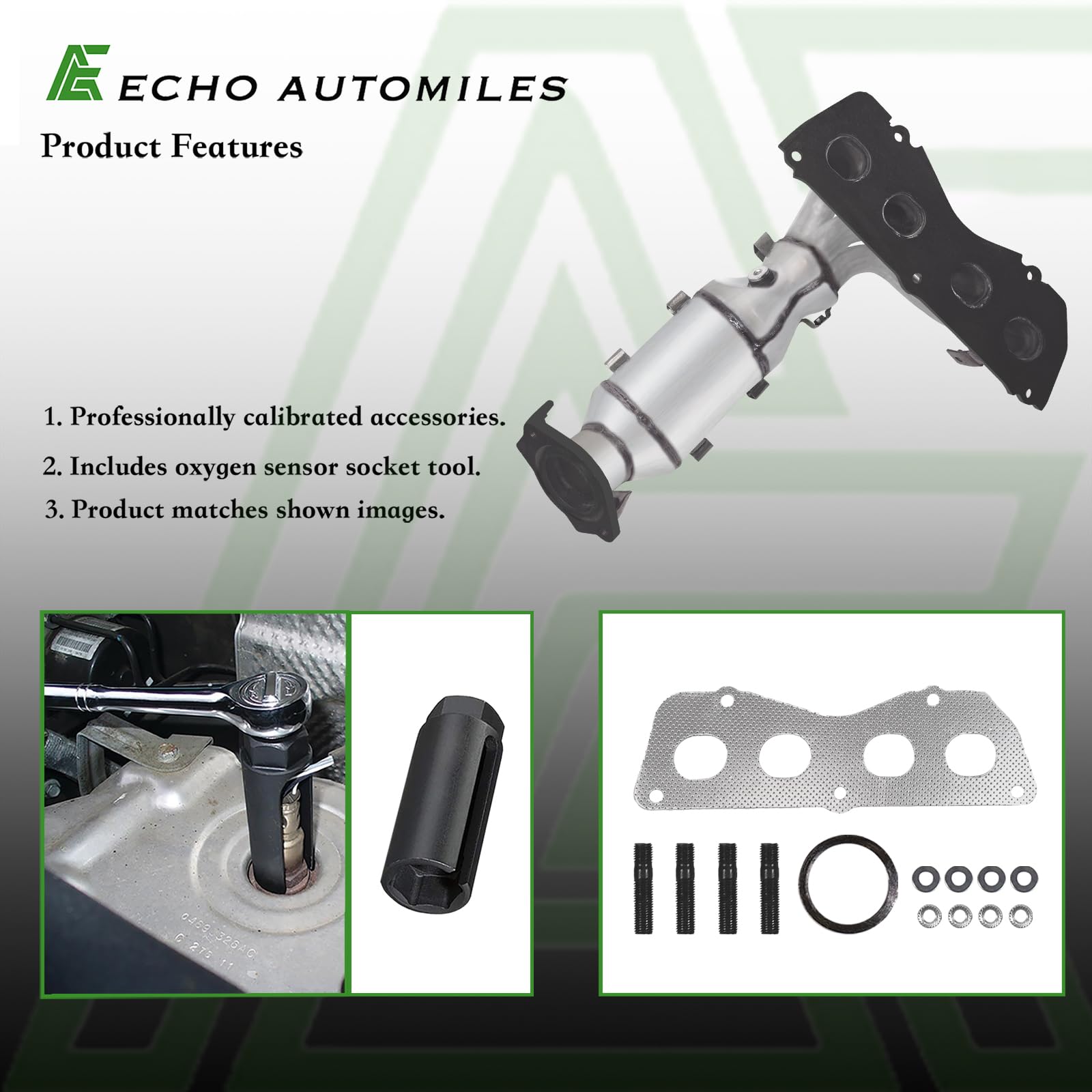 ECHO AUTOMILES Catalytic Converter Compatible with 2010-2011 Toyota Camry L4 2.5L Catalytic Convertor EPA Compliant