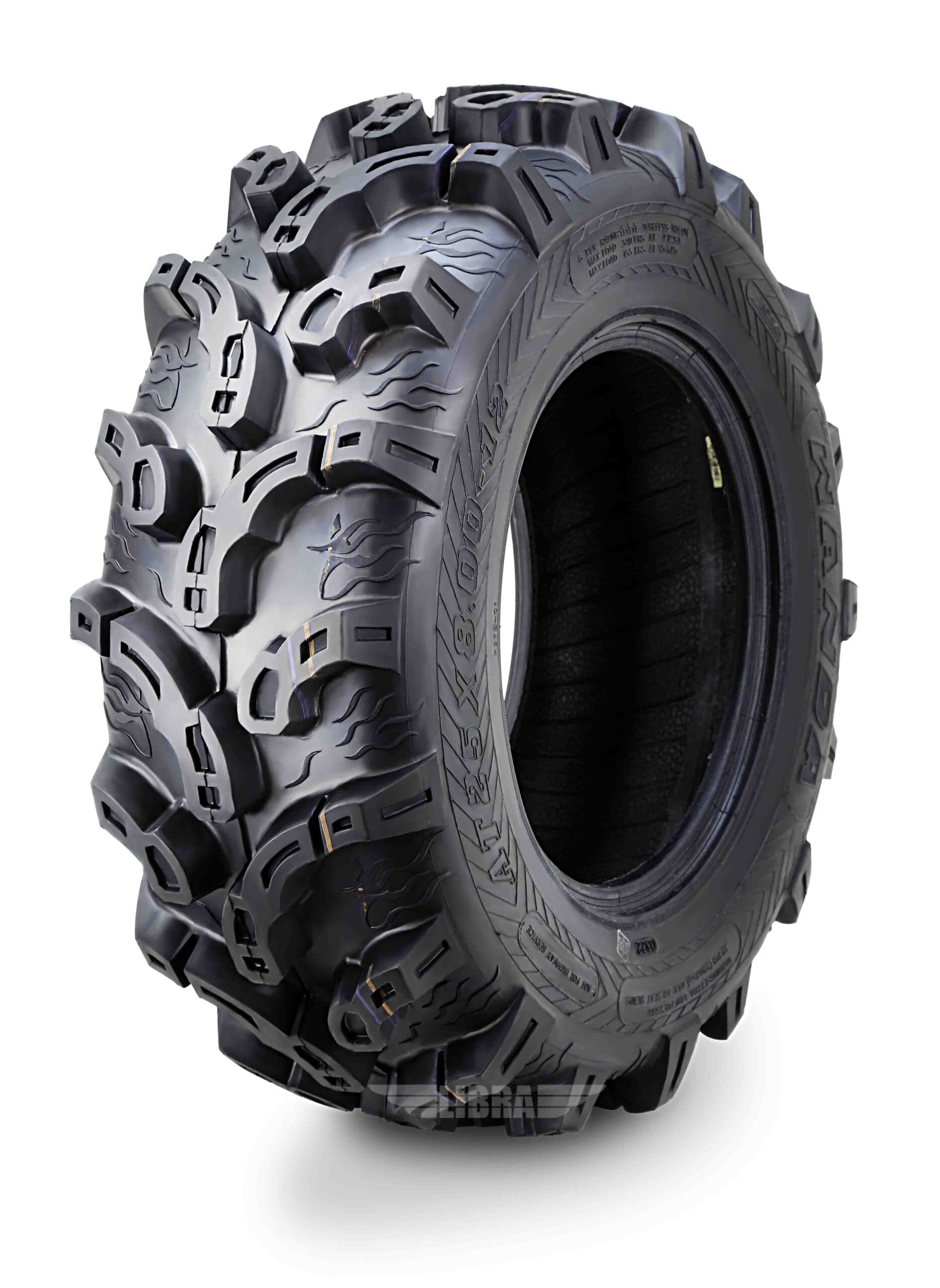 Wanda Set 4 Premium Atv/Utv Tires 25X8-12 25X8X12 Front & Rear Super Lug Mud