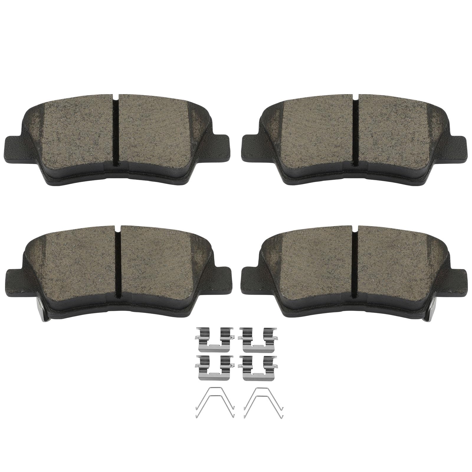 Scitoo D1813 Ceramic Brake Pads Sets Rear W/Hardware Replacement For Hyundai 2016 2017 2018 2019 2020 2021 2022 2023,For Kia 201