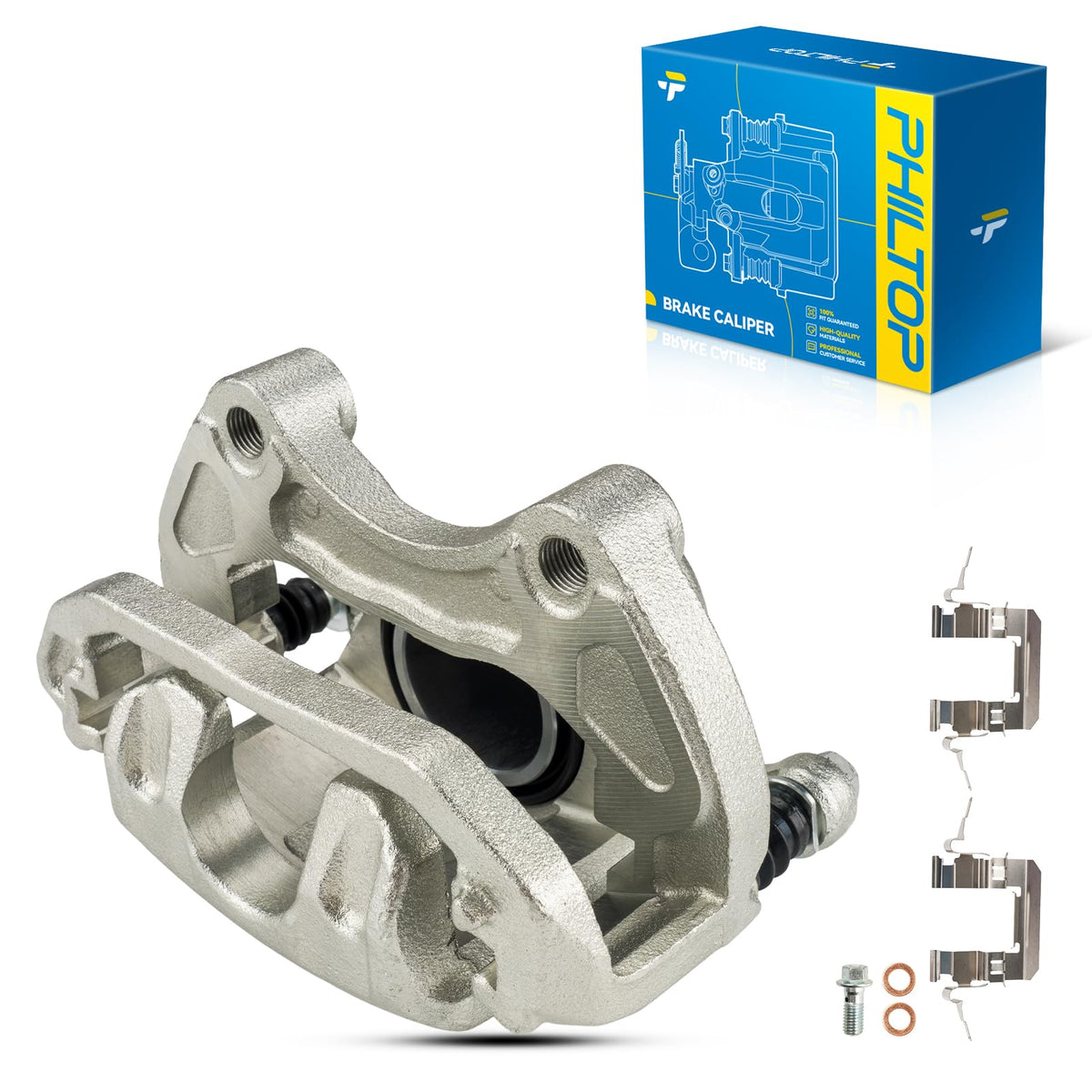 Philtop 19-B2690 Front Left Disc Brake Caliper Assembly Replacement For Nissan Infiniti For Altima 2002-2006, Maxima 2002-2003,