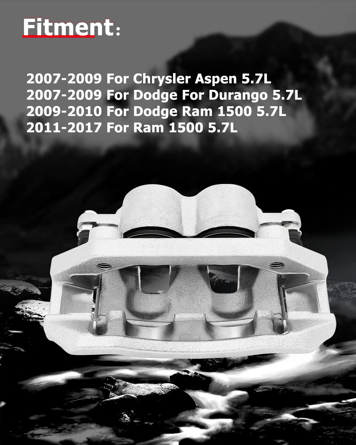 cciyu 18B5054 18B5055 Front Left & Right Brake Calipers With Bracket For Chrysler For Aspen,For Dodge For Dakota/For Durango/For