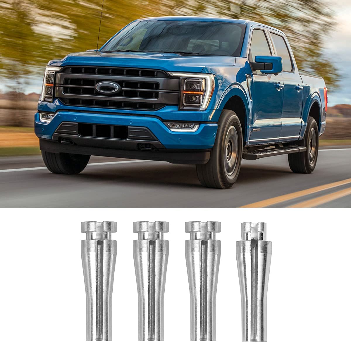 4 Ends Door Latch Cable Repair Kit Compatible With Ford F-150, F-250, F-350, E-Series, Ranger, Expedition, Excursion, Navigator (2 Cables) Aluminum