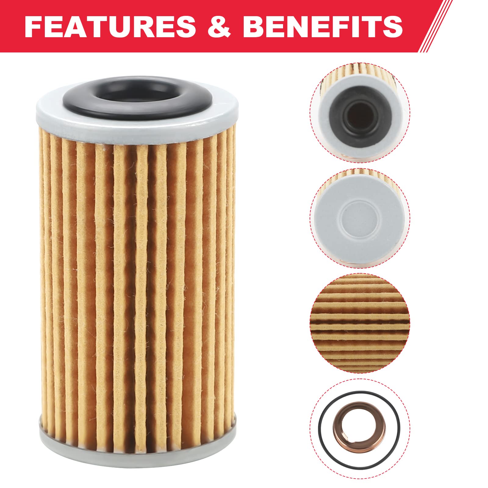 Fitede Transmission Oil Filter 31726-28X0A for Nissan Altima, Maxima, Murano, Sentra, Versa - Includes Gasket & Drain Plug Washer