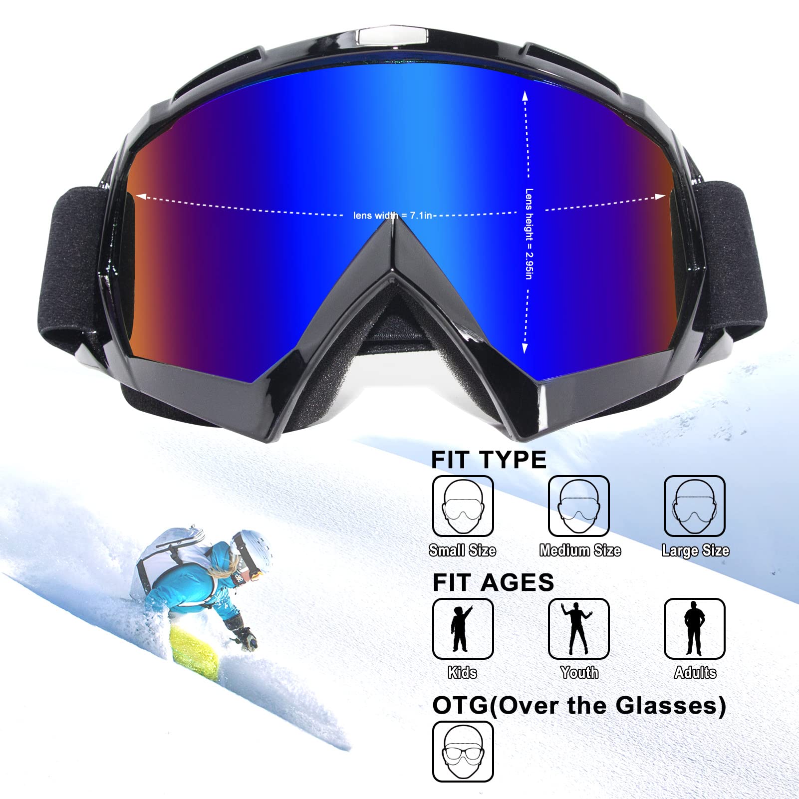 Youth Dirt Bike Goggles Mx Goggles For Adults Atv Goggles Kid Motocross Goggles Motorcycle Goggles Riding Racing Goggles