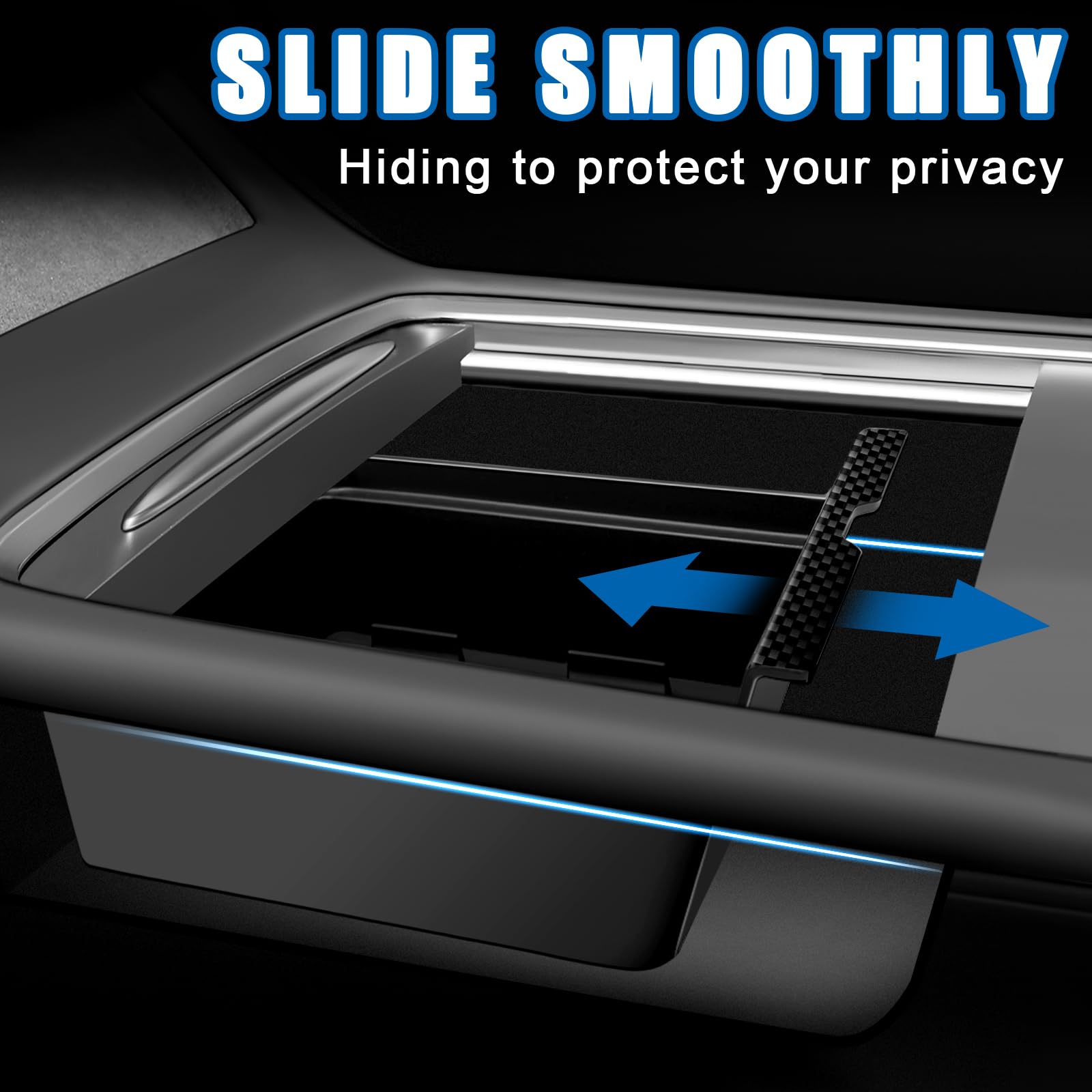 XINTUO 5Pcs Center Console Organizer Tray Compatible for Tesla Model 3 Model Y Accessories 2024 2023-2021 Armrest Hidden Drawer