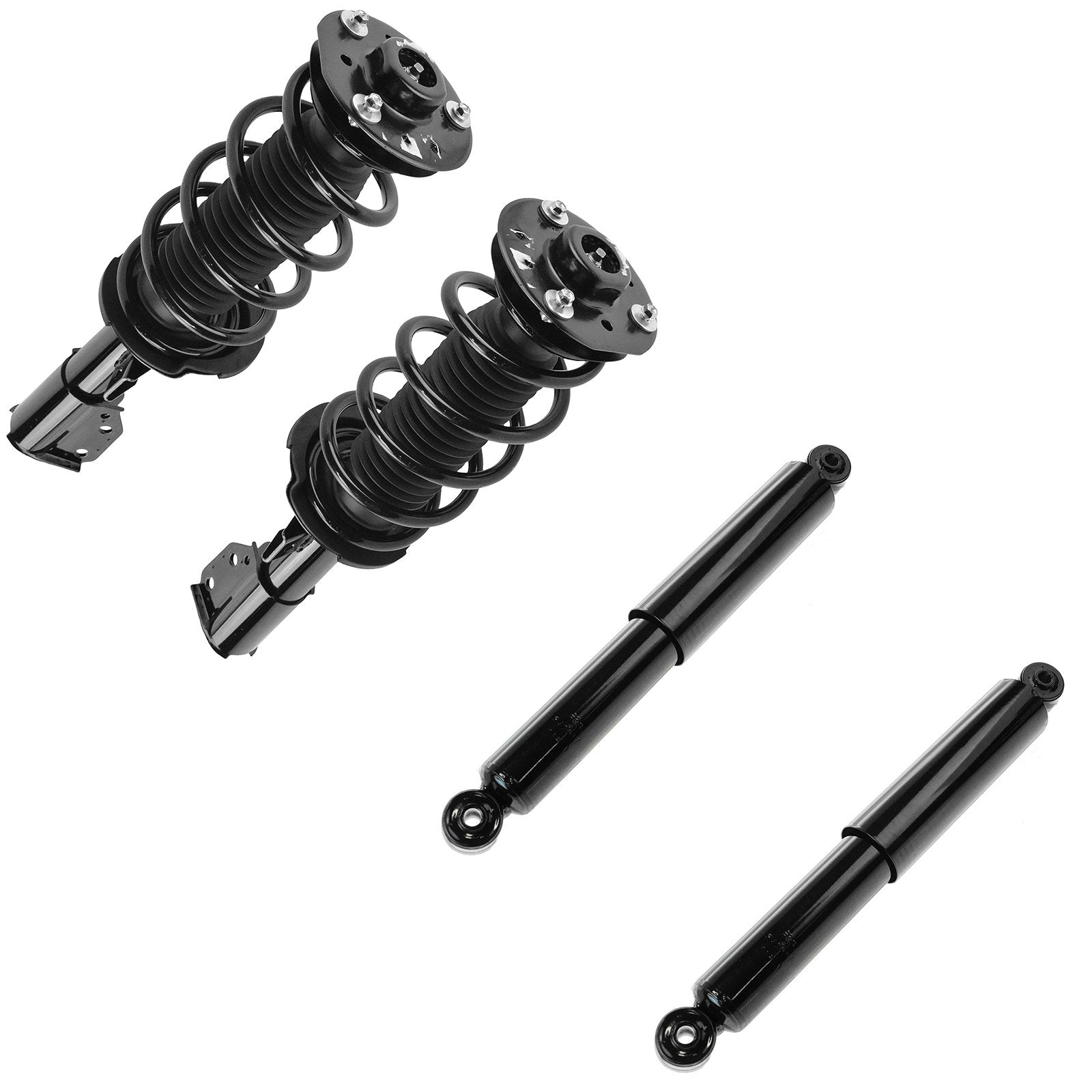 Trq Front And Rear Complete Strut Assembly & Shock Absorber Kit Complete Strut & Coil Spring Assembly Compatible With 2010-2017