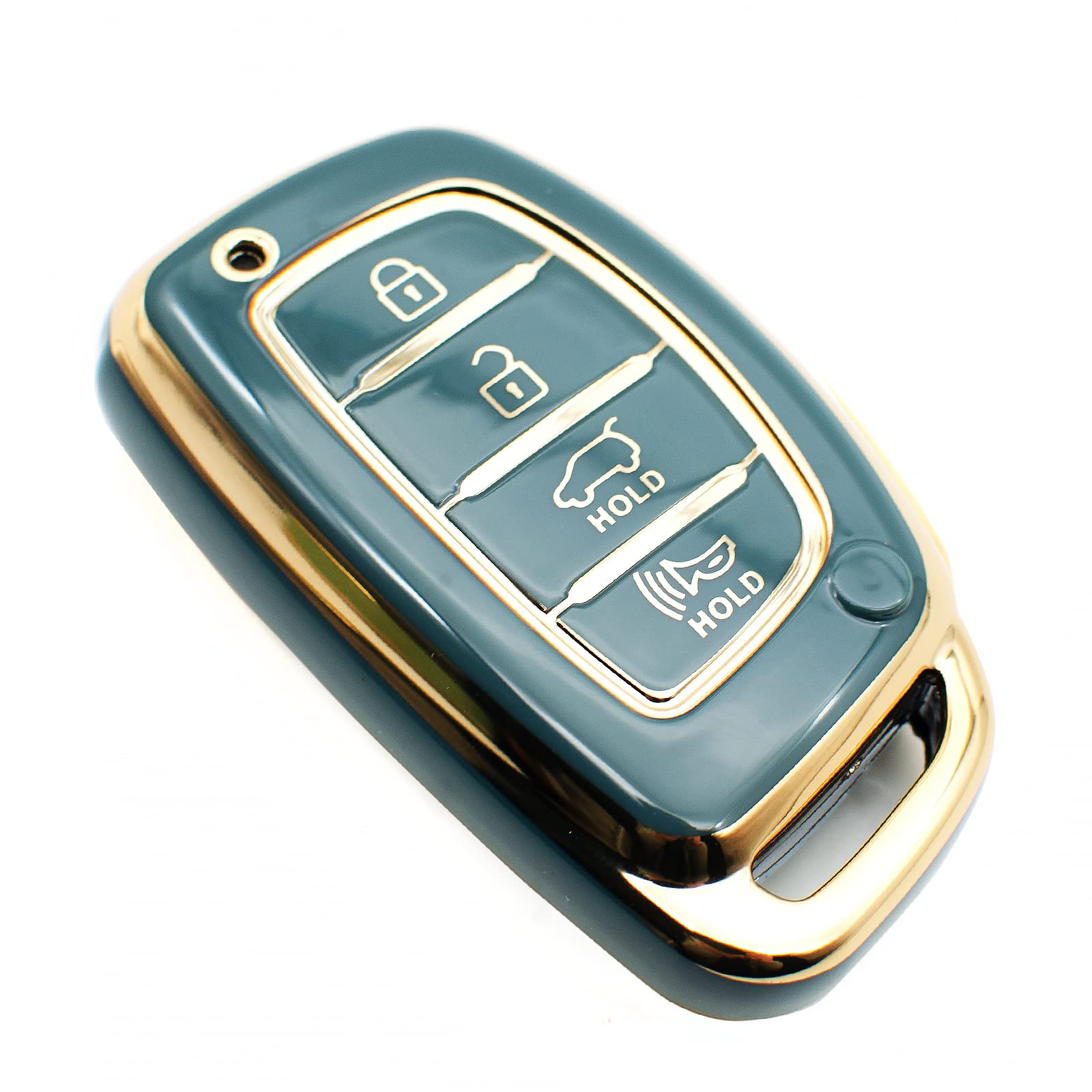 Feyoun Key Fob Cover Compatible With Hyundai Elantra Elantra Gt Ioniq Sonata Tucson Smart 4 Buttons Tpu Remote Keyless Key Fob C
