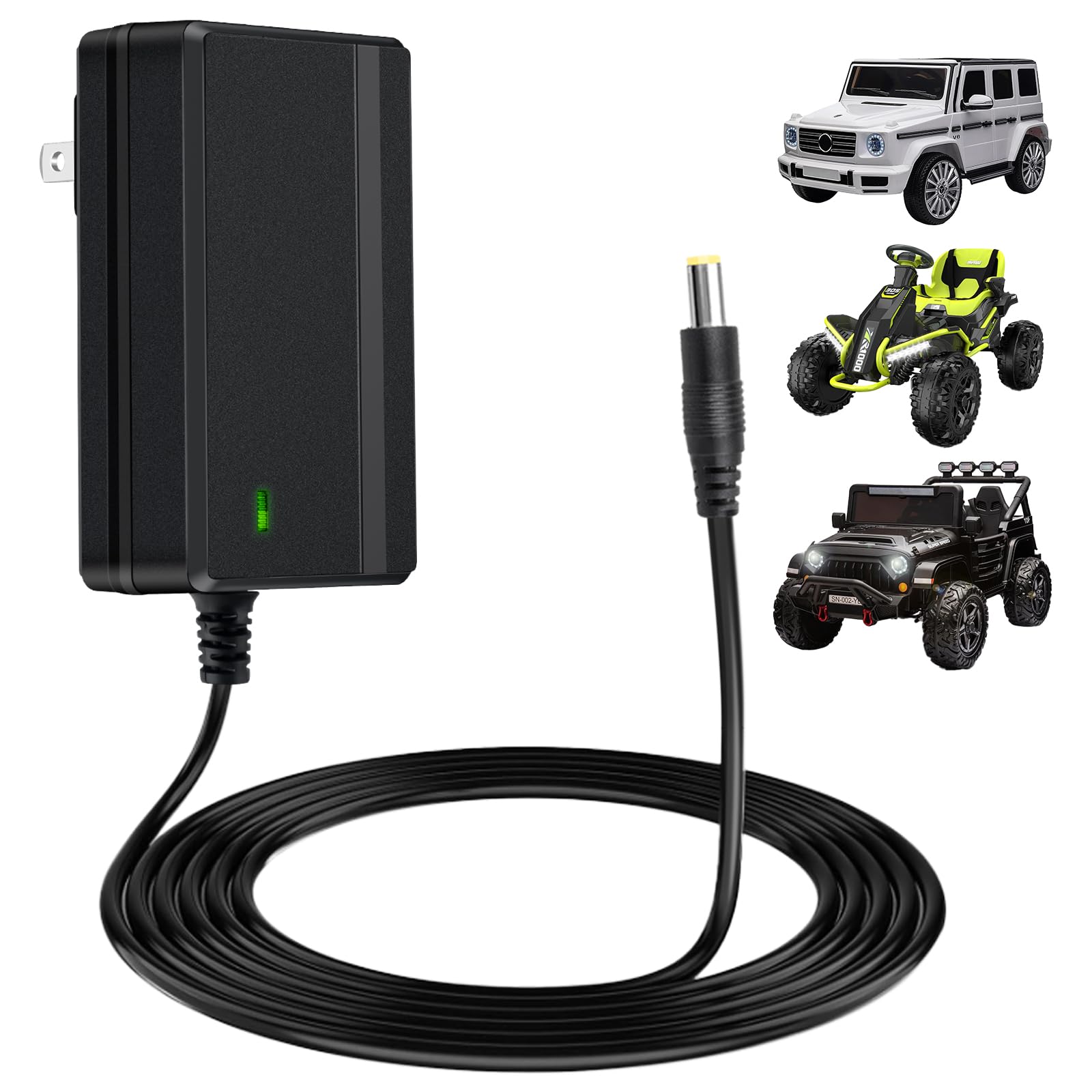 24V Charger for Ride On Toys, 24 Volt Kids Battery Charger for Ride on Car SUV Car Ride-Ons Accessories, 24V Charger for Baby Ca