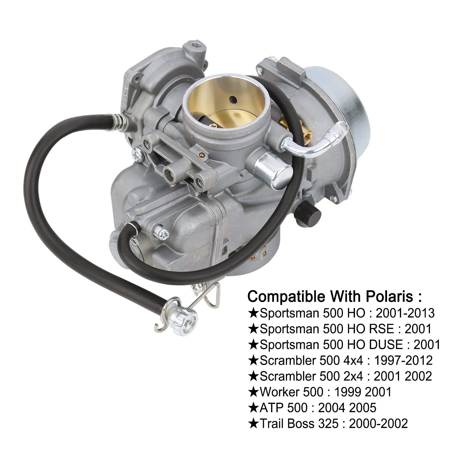 Sportsman 500 Carburetor Carb Fits Polaris Sportsman 500 HO 2001-2013, Scrambler 500 1997-2012, Worker 500, ATP 500, Trail Boss
