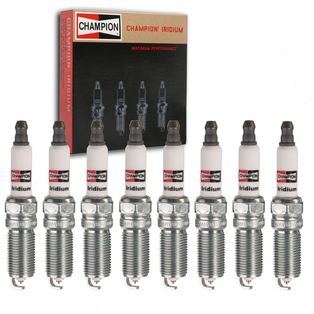 8 pc Champion Iridium Spark Plugs compatible with Ford F-150 5.0L V8 2011-2017