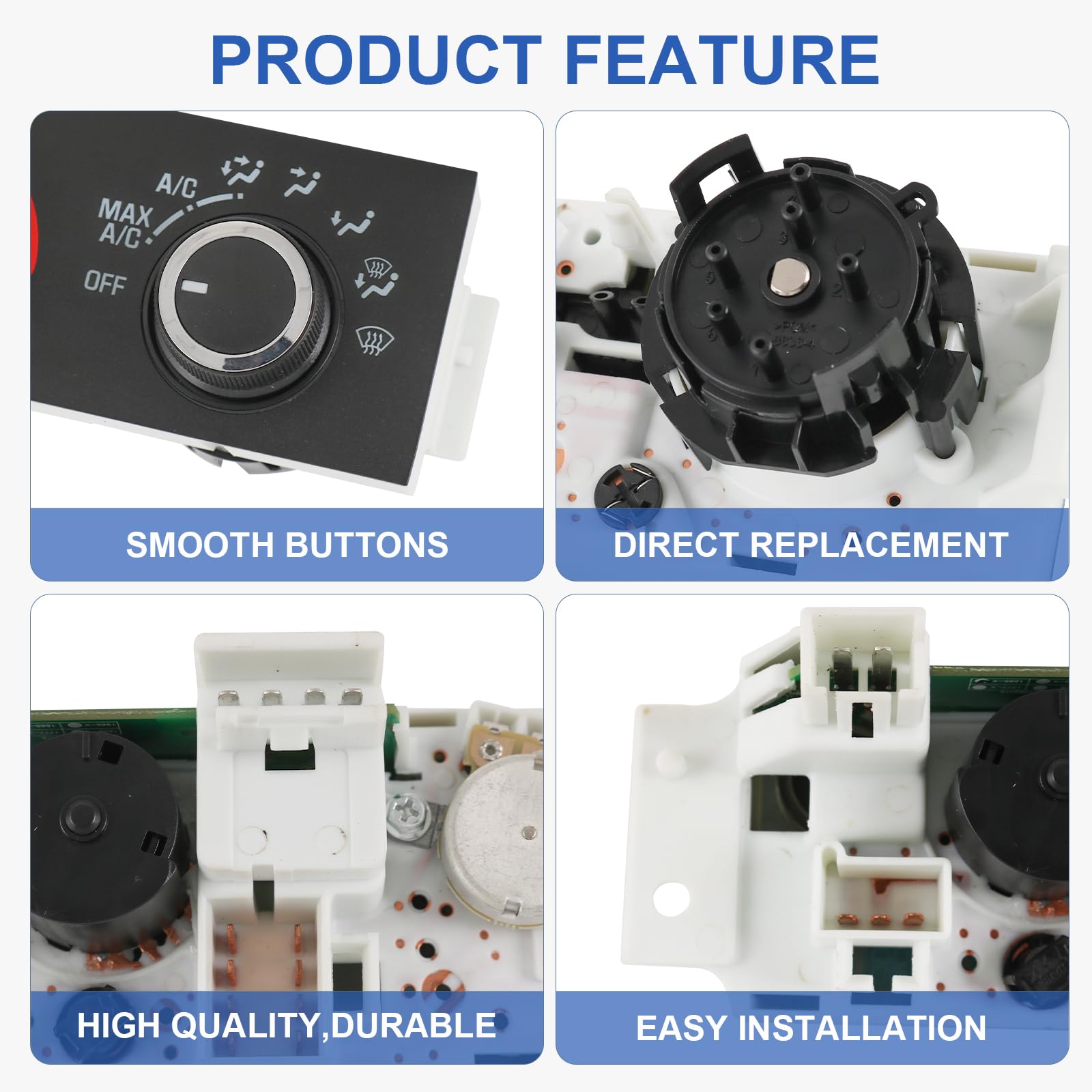 Dicmic Front A/C Heater Climate Control Module Compatible With 1996-2014 Chevrolet Express 1500 Gmc Savana 1500 1996-2020 Chevro
