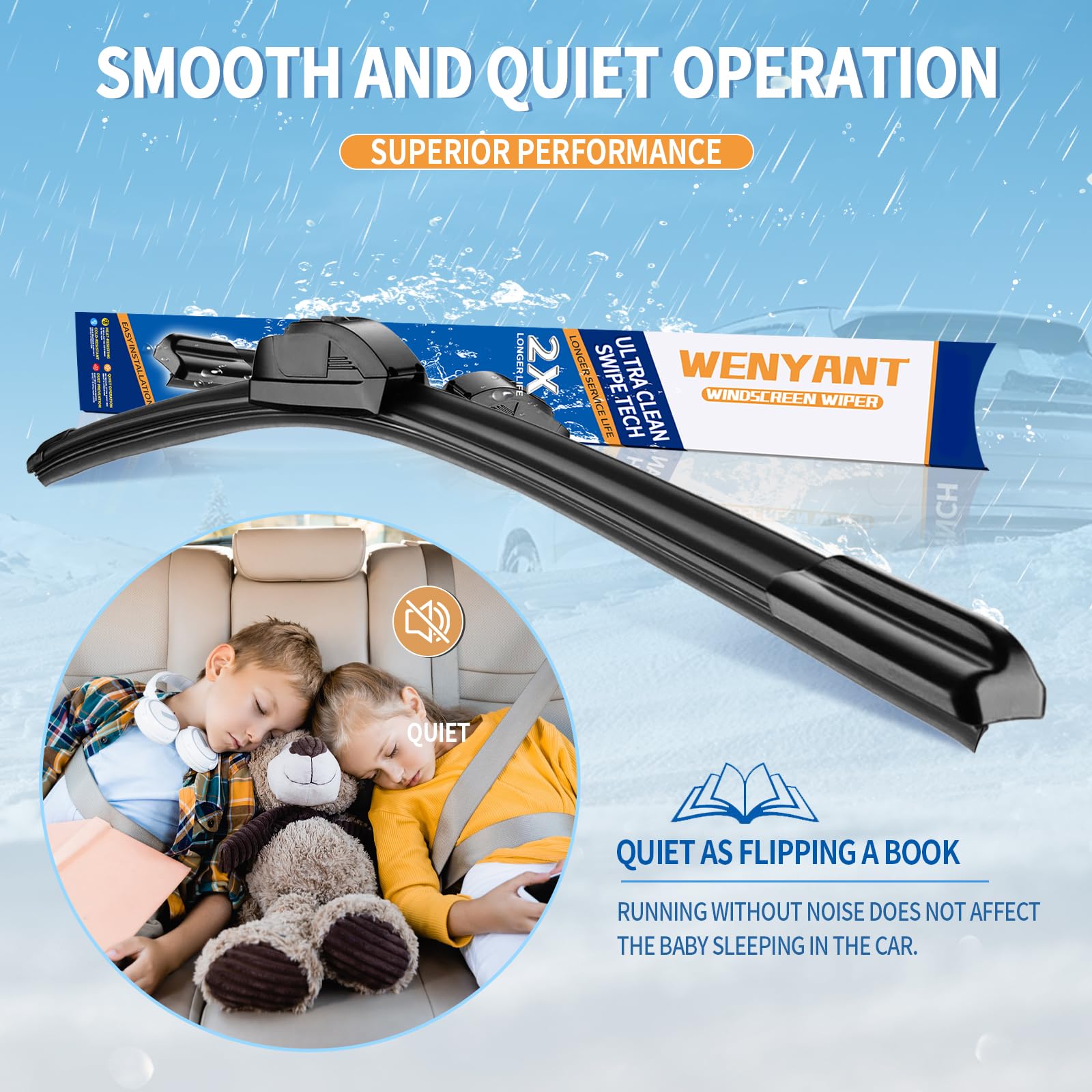 Oem Quality 24 Inch + 18 Inch Universal J/U Hook Front Windshield Wiper Blades For My Car All-Season Automotive Replacement Blad