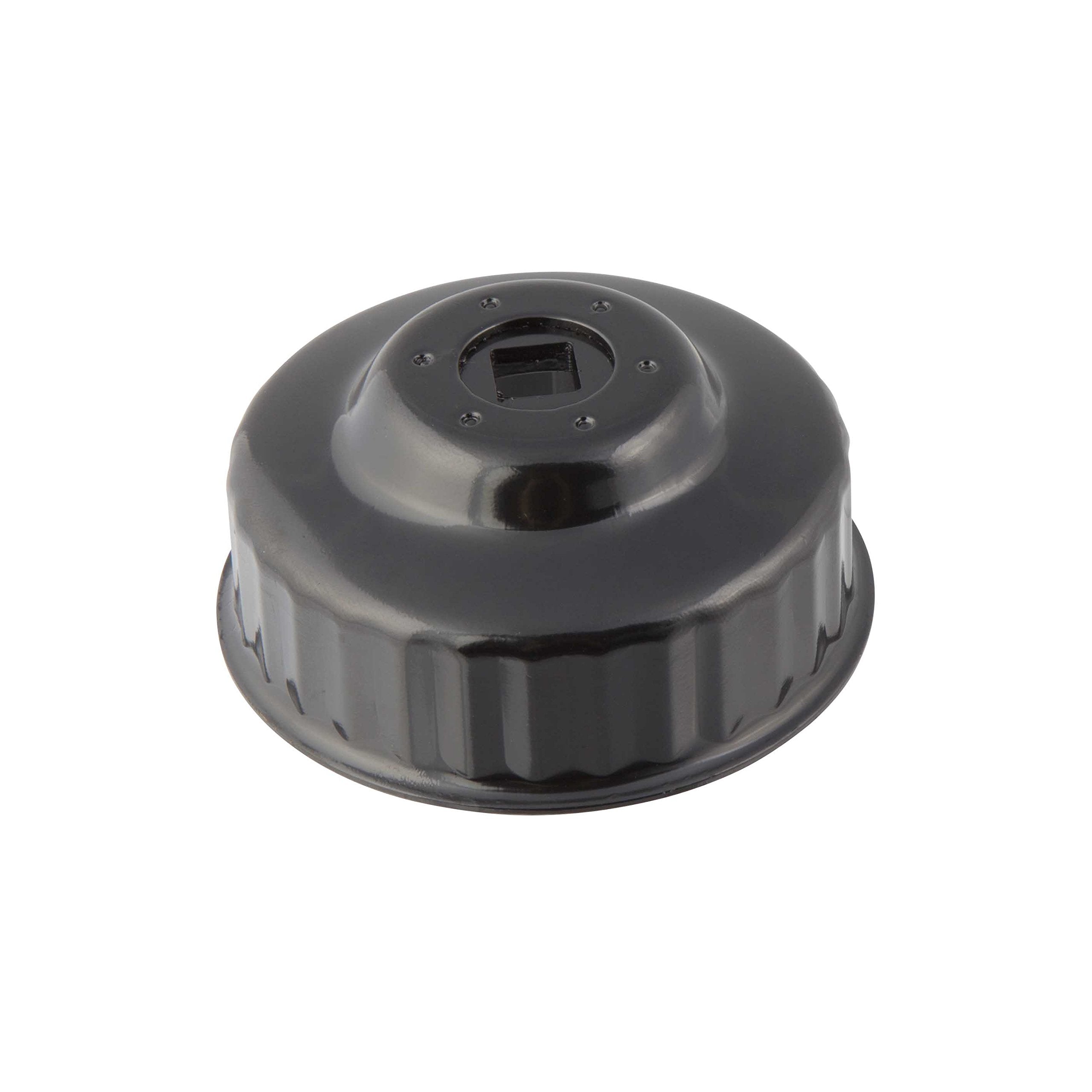 Steelman 76mm x 30 Flute Low Profile Oil Filter Cap Wrench Socket for Confined ScrewIn Filters, 3/8inch Drive, Durable Chrome 