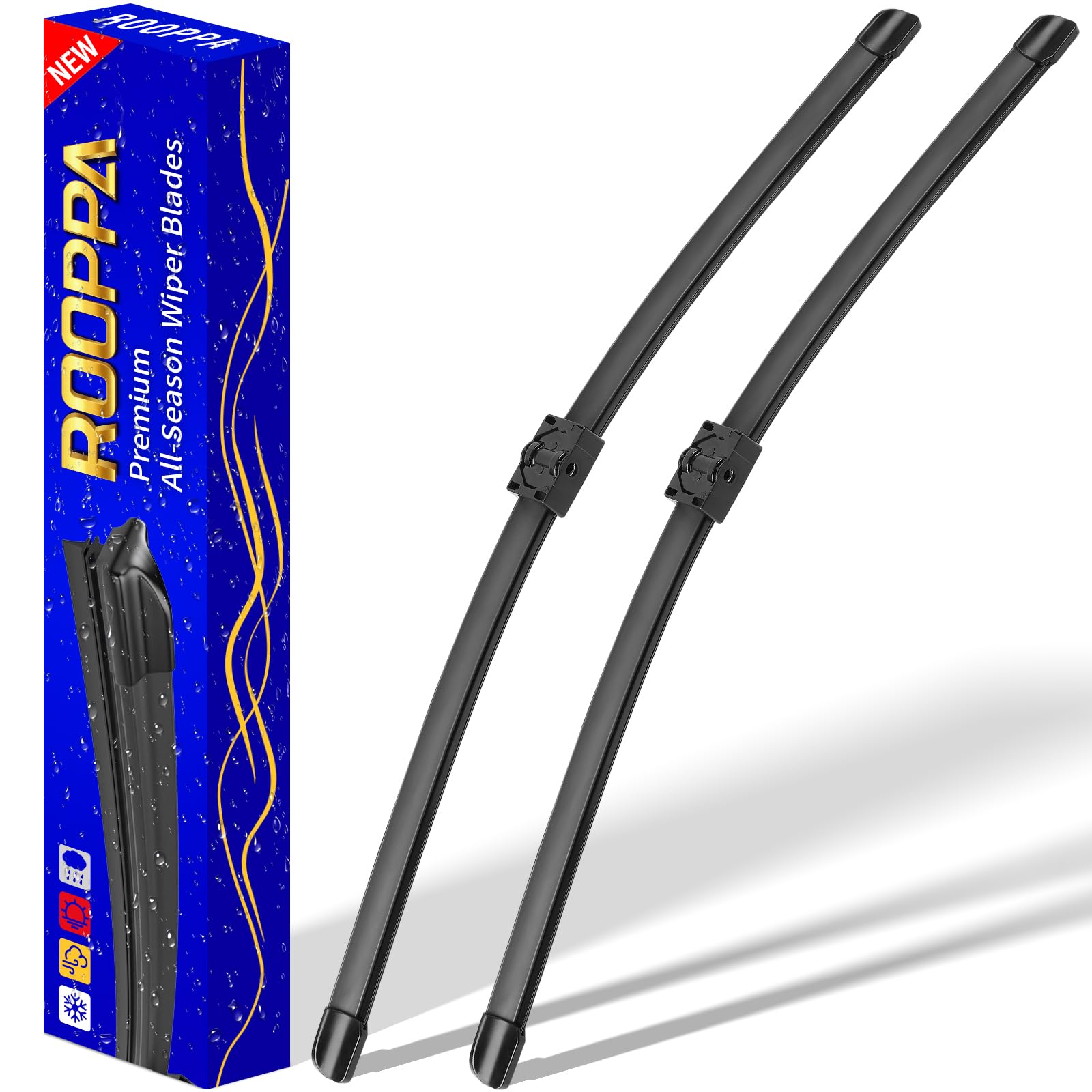 2 Wipers Replacement For Bmw 3-Series 4-Door E90 E91 06/2006-08/2009 325Xi 328I 328Xi 328Ixdrive 330I 330Xi 335I 335Xi M3, Windshield Wiper Blades Original Equipment Replacement - 24'/19' (Set Of 2)