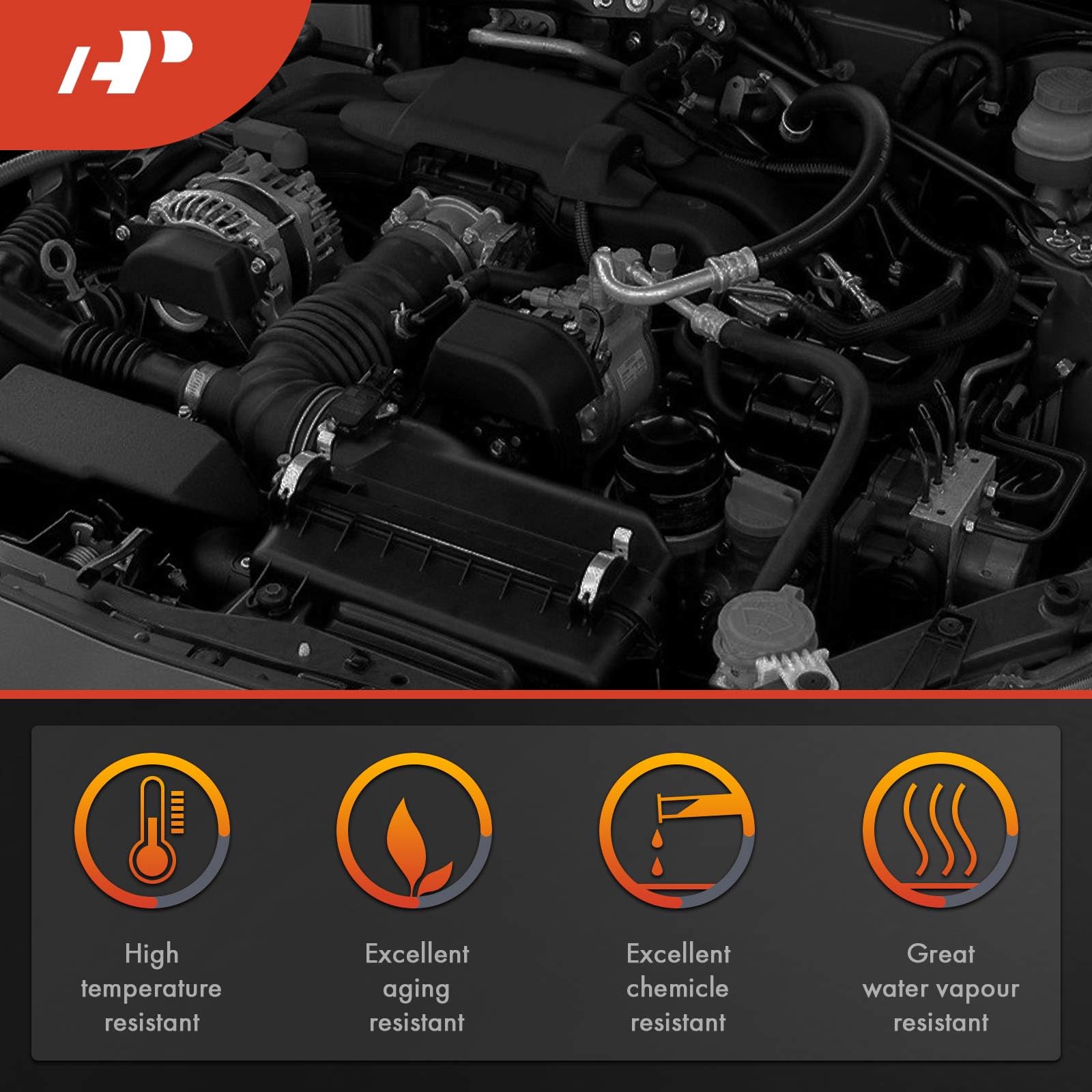 A-Premium Engine Air Intake Hose Tube W/Clamps [fits DOHC, 4Cyl 2.0L] Compatible with Honda CR-V, [EX, LX, Sport Utility 4-Door,